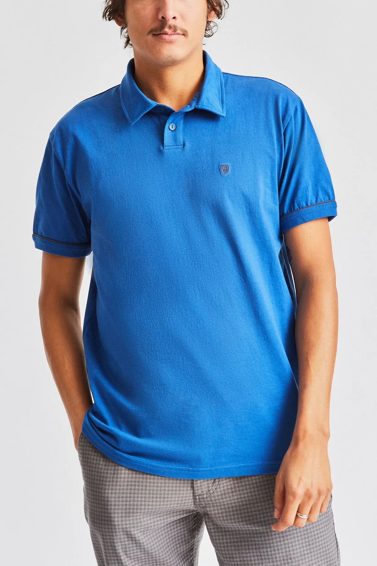 Carlos S/S Polo Knit - River Blue