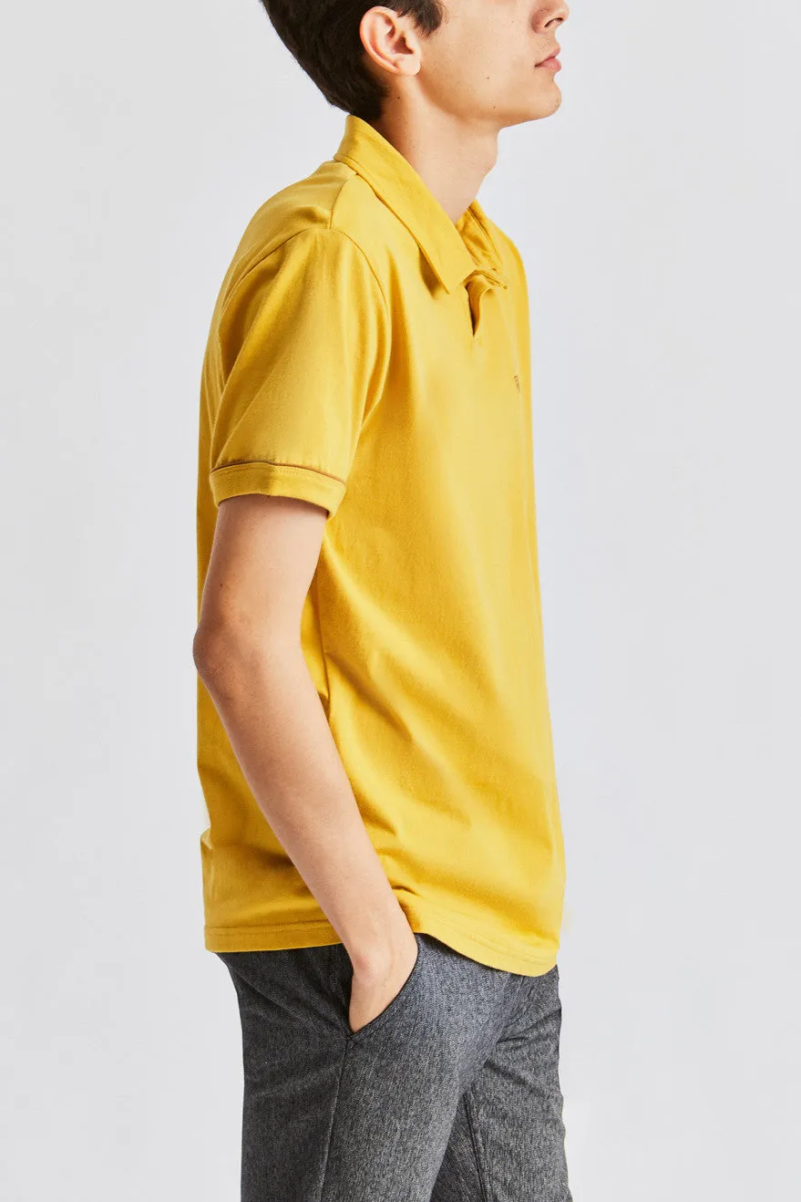 Carlos S/S Polo Knit - Sunset Yellow