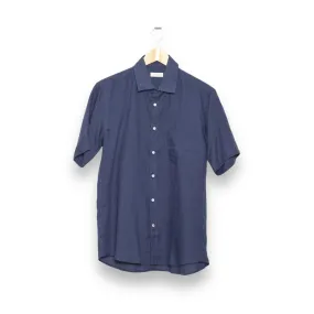 Carpasus Navy Linen Short Shirt Lido