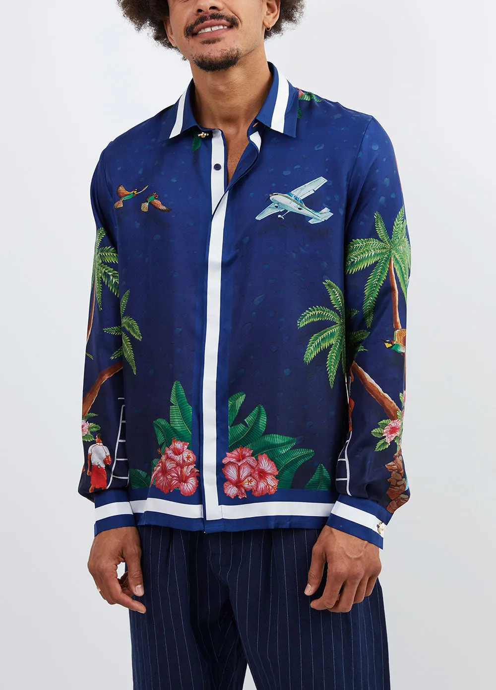 Casablanca -  Surf Club Silk Shirt - Shirt