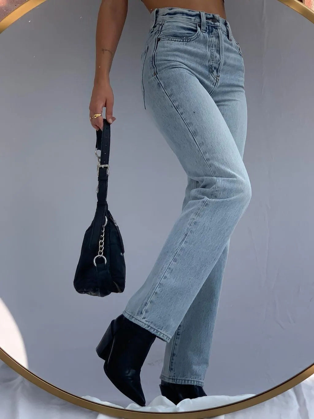 Cassie Straight Leg Jean Pistola - Clearance Sale