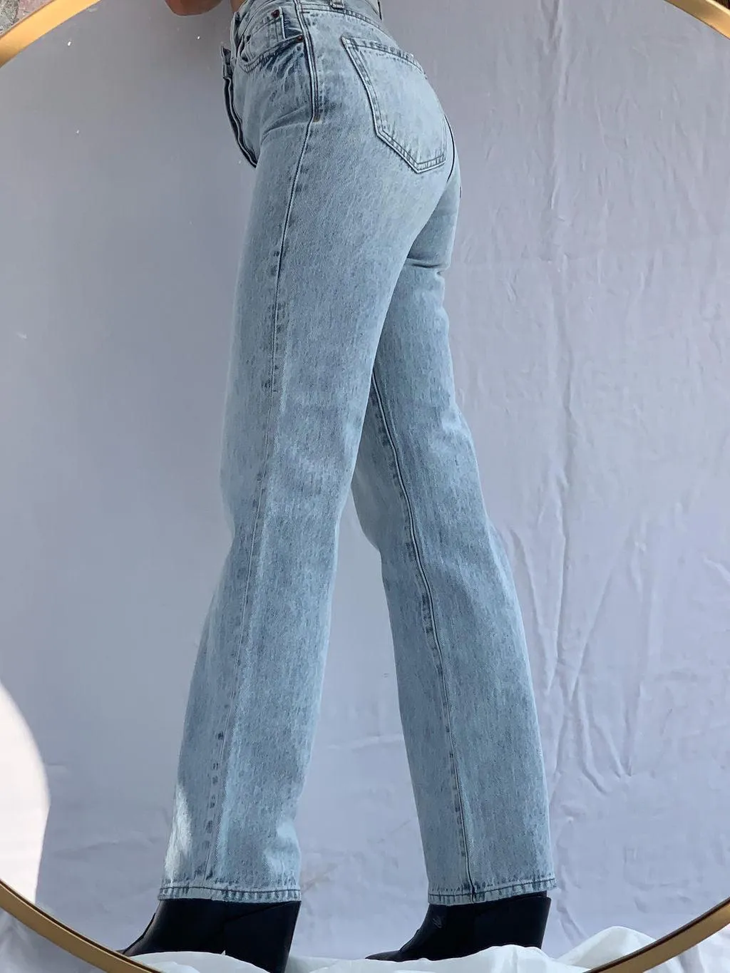 Cassie Straight Leg Jean Pistola - Clearance Sale