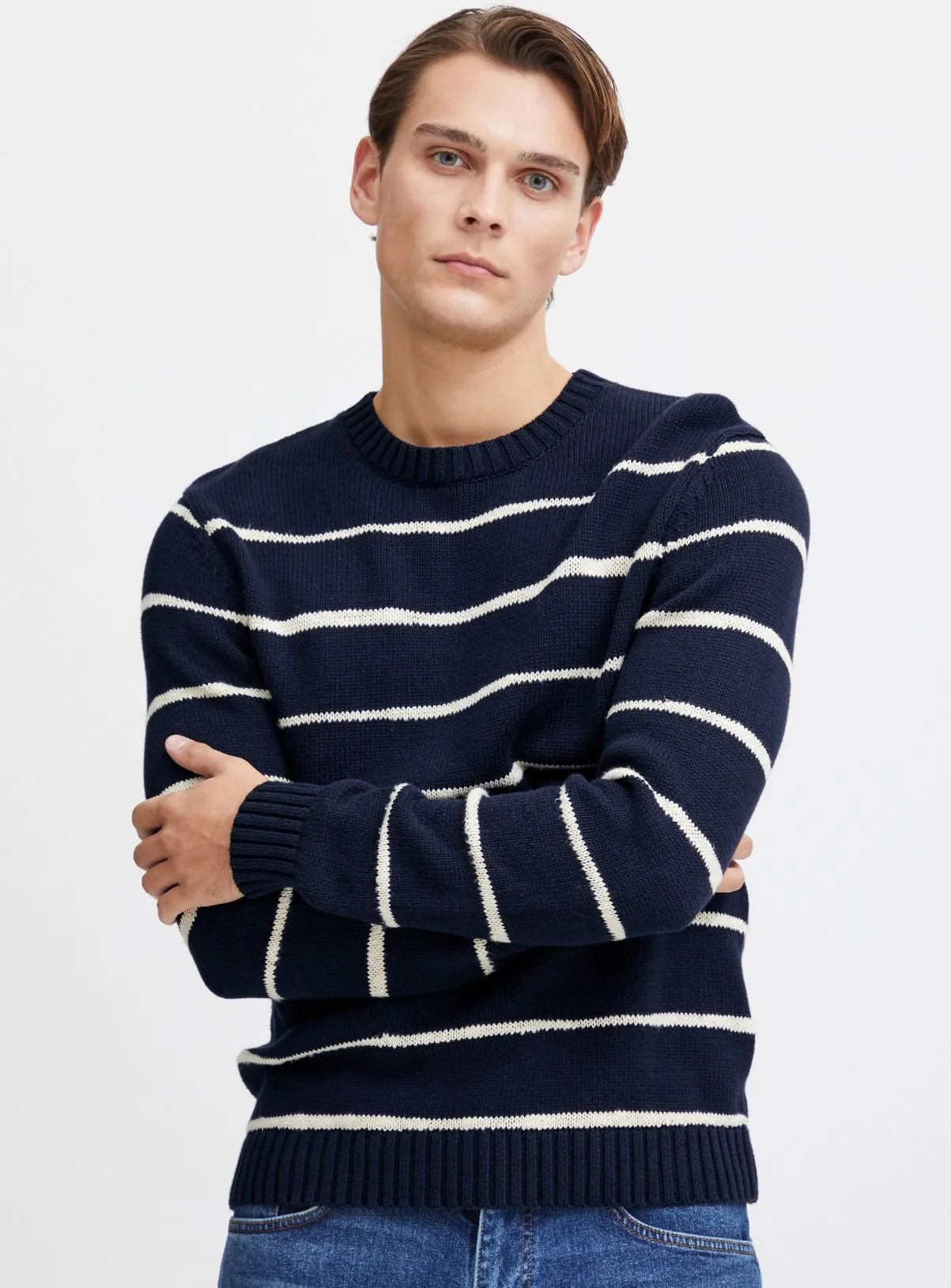 Casual Friday CFKARL Navy Striped Knit XL - Jumpers and Cardigans - Tu