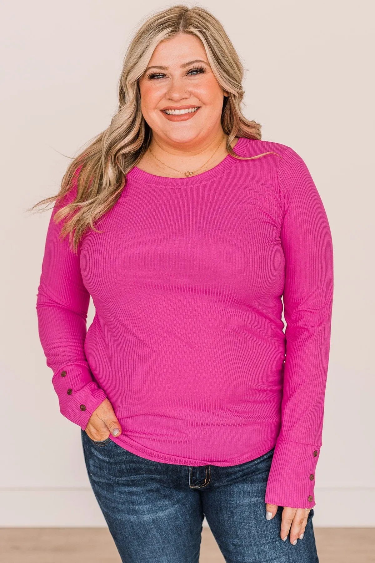 Fuchsia Knit Top