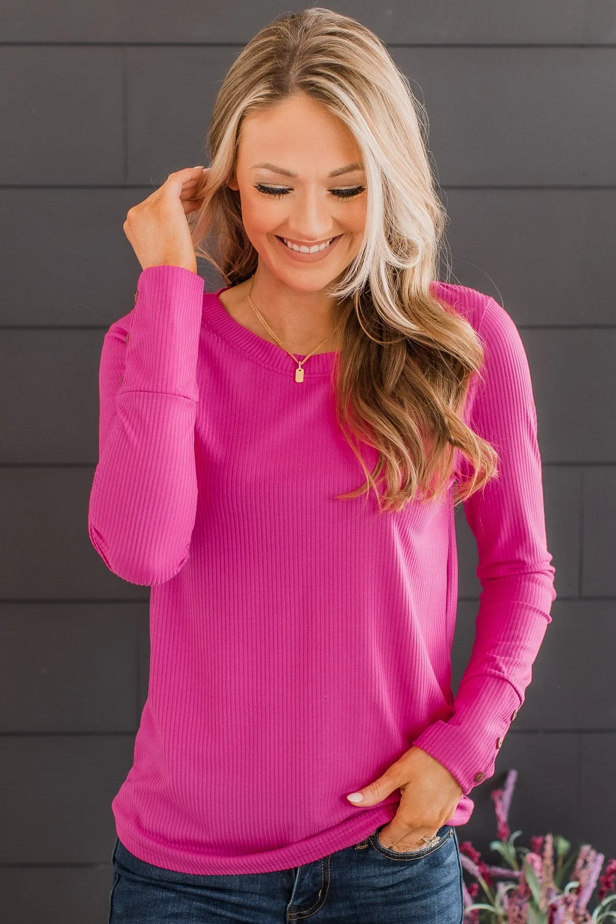 Fuchsia Knit Top