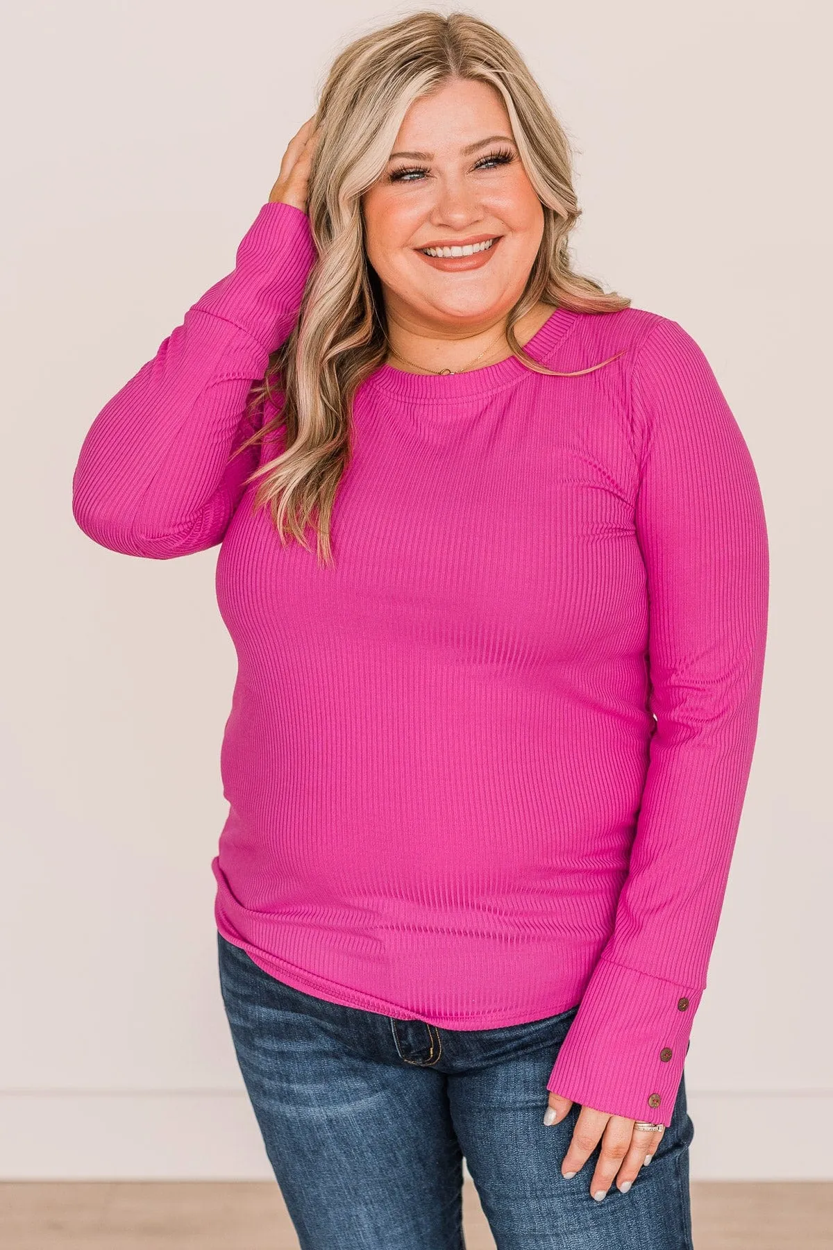 Fuchsia Knit Top