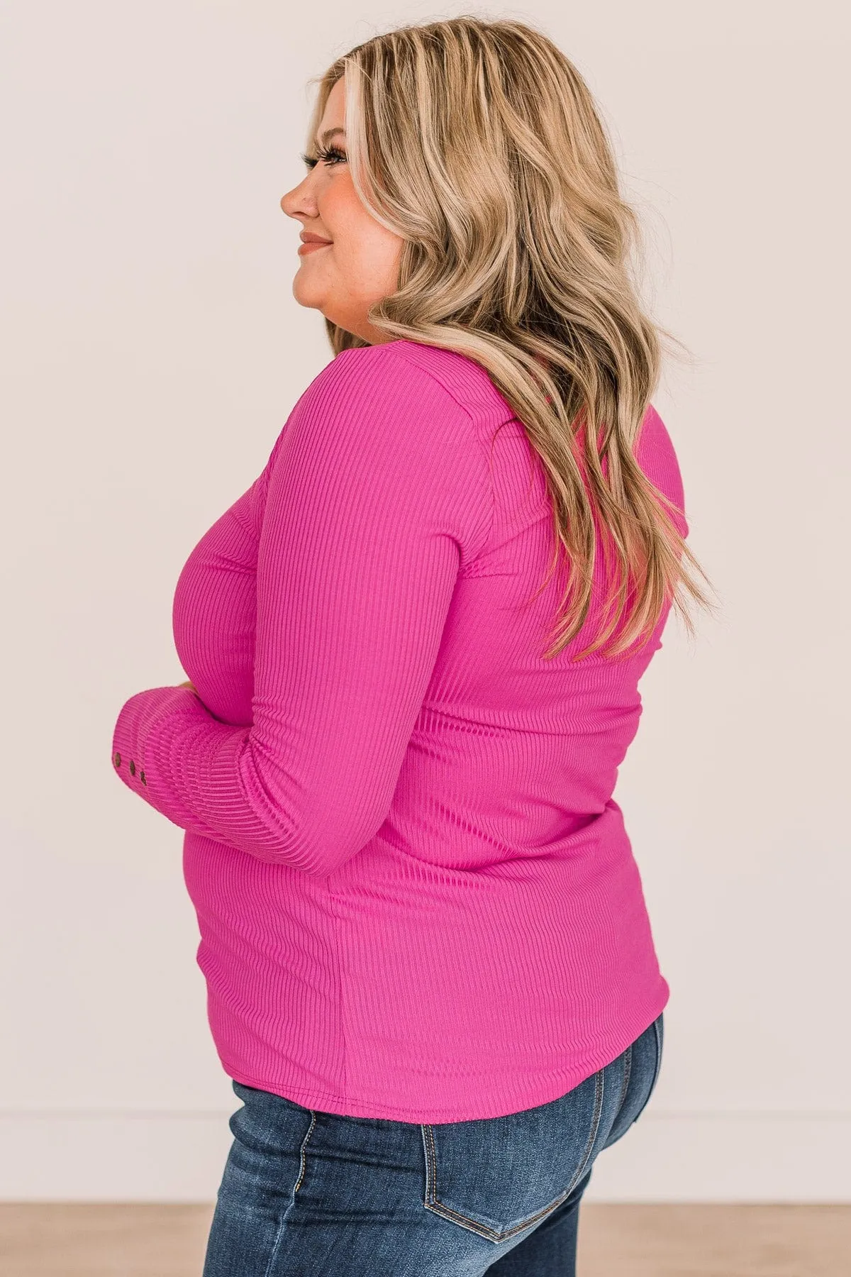 Fuchsia Knit Top