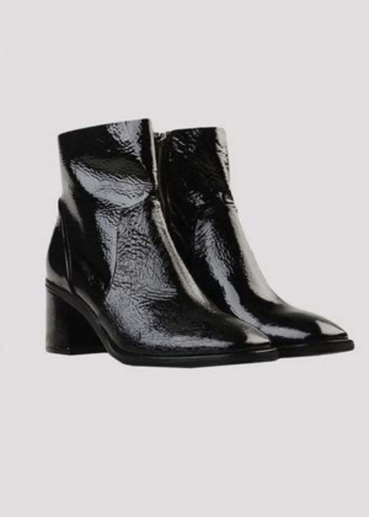 Black Glossed Celestine Ankle Boots