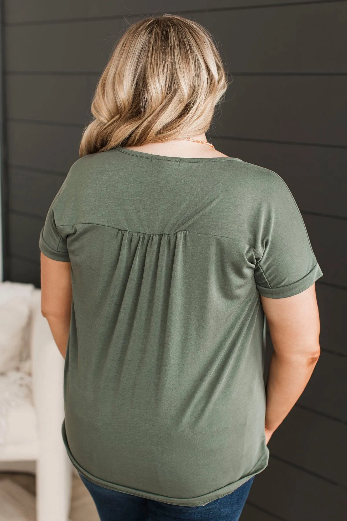 Olive Knit Top - Definitely Sweet