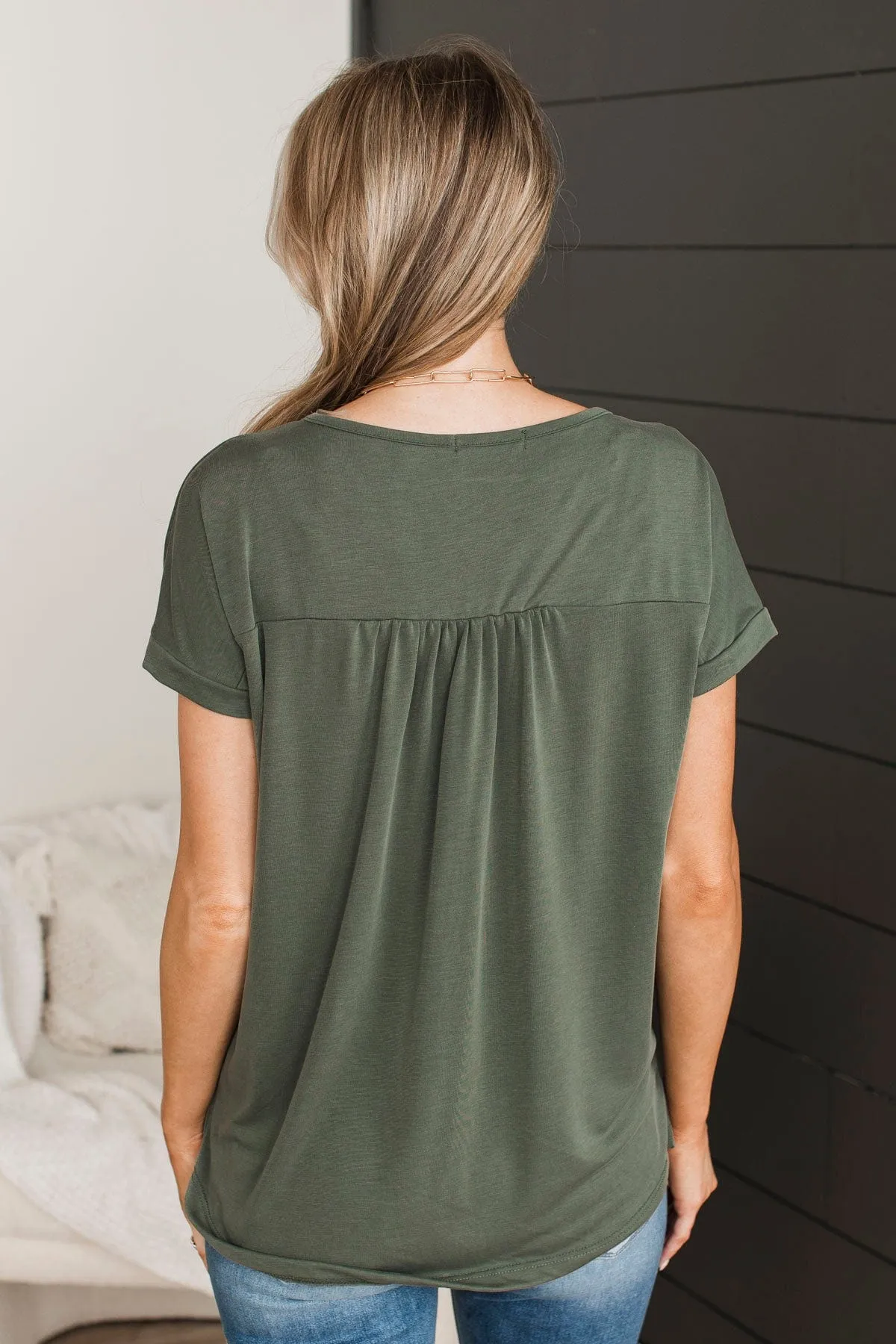 Olive Knit Top - Definitely Sweet