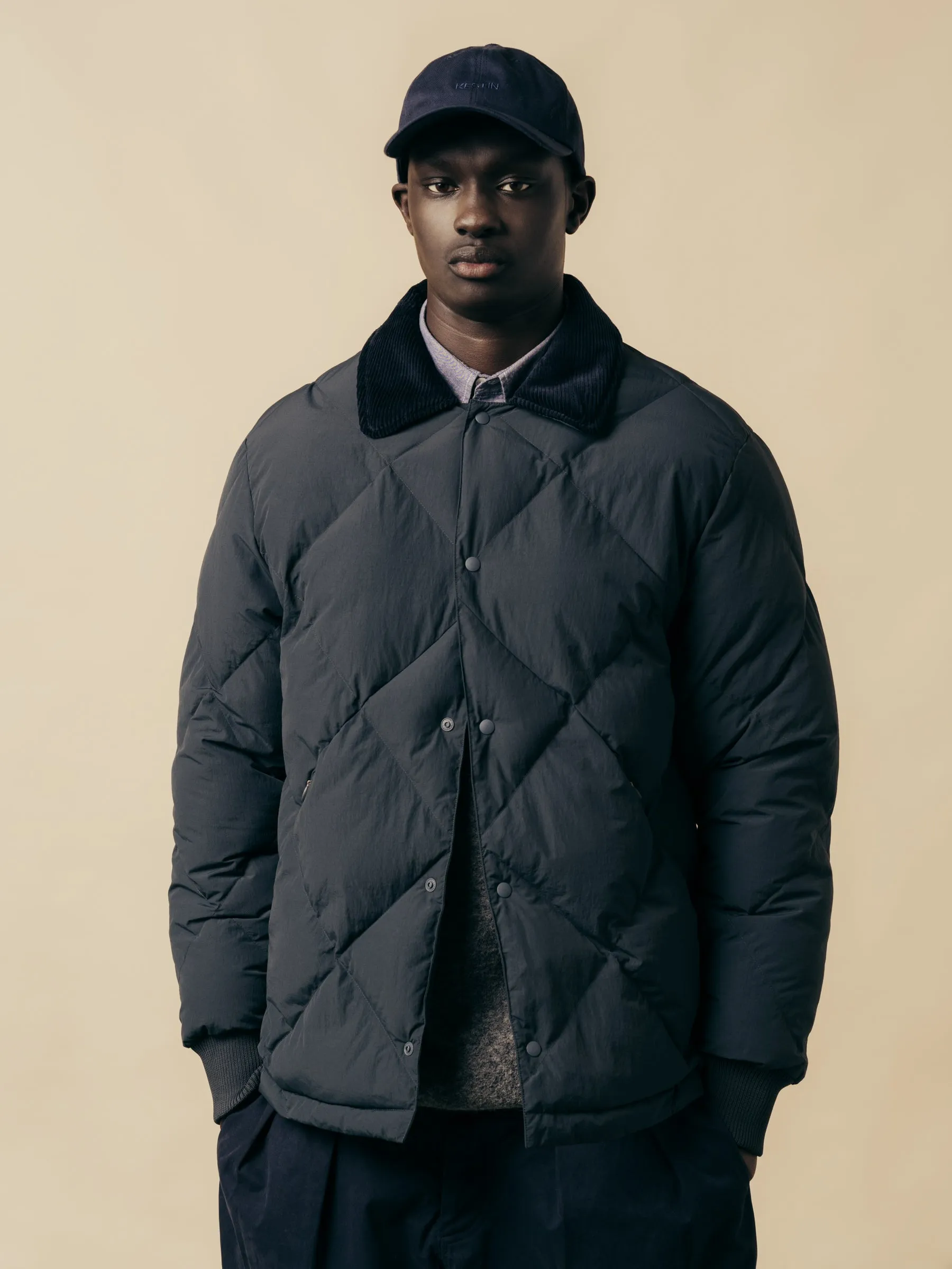 Charcoal Recycled Nylon Padded Jacket - Dunbar