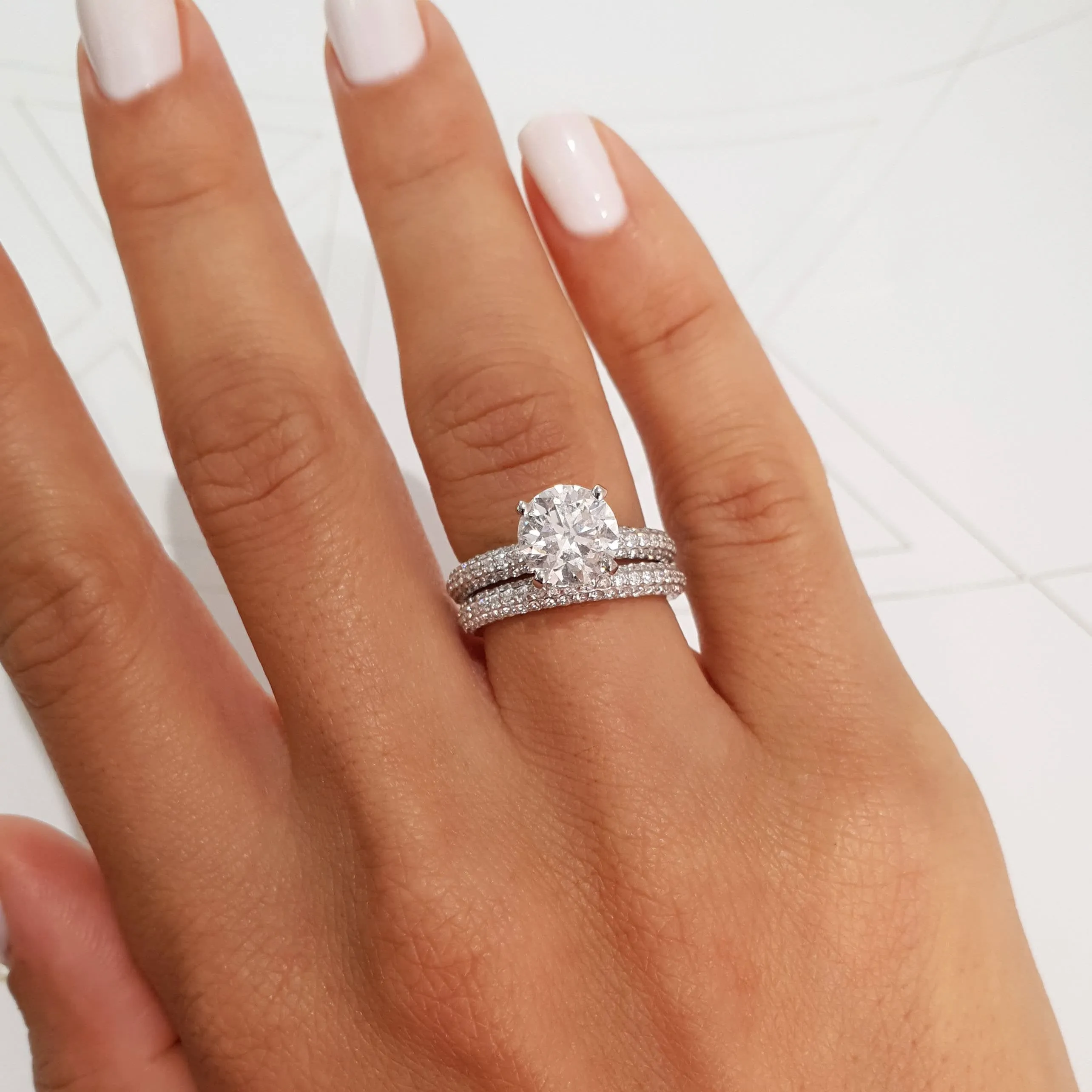 Charlotte Lab Grown Diamond Bridal Set -Platinum