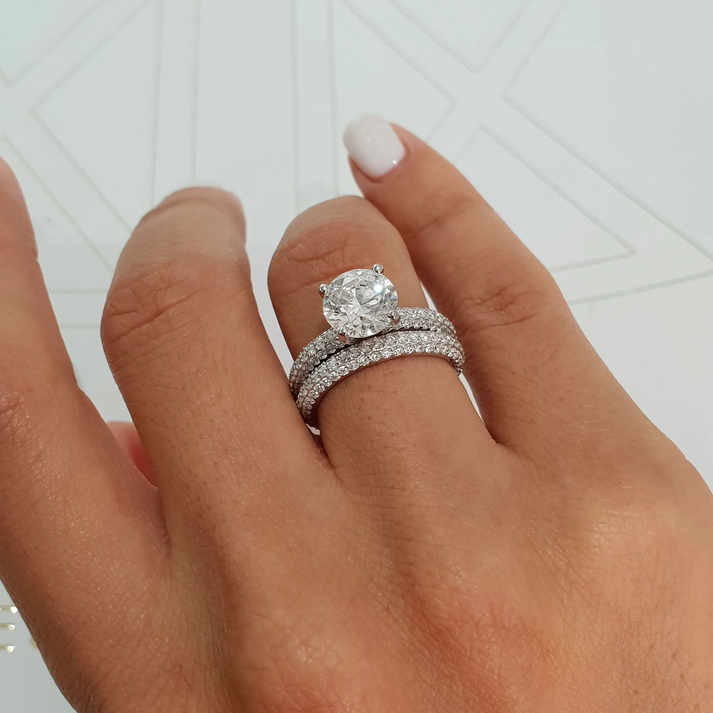 Charlotte Lab Grown Diamond Bridal Set -Platinum