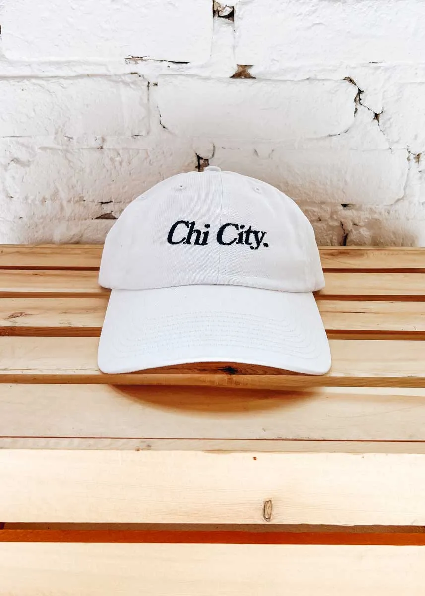 Chi City Dad Hat - White