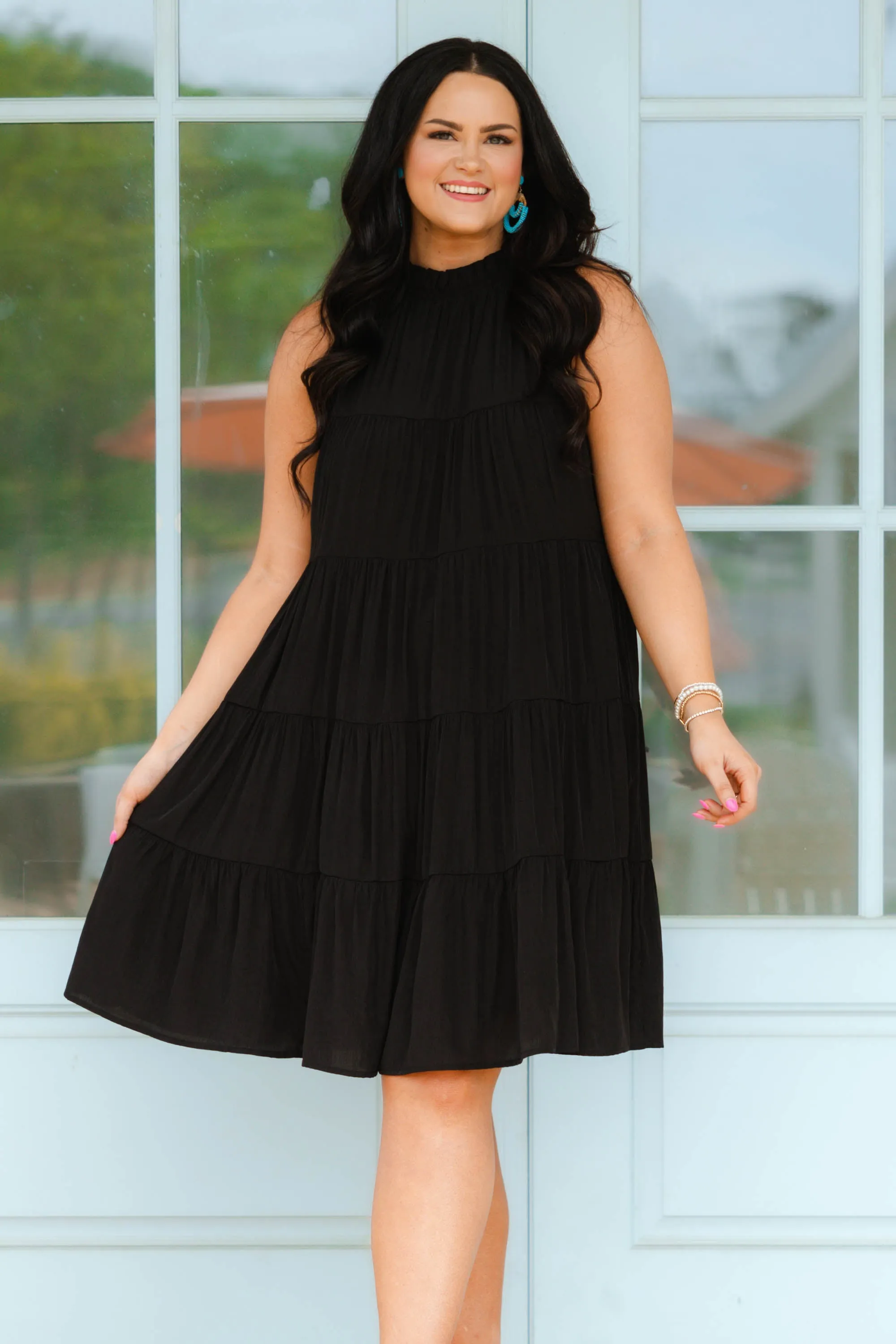 Chic Black Day Dress