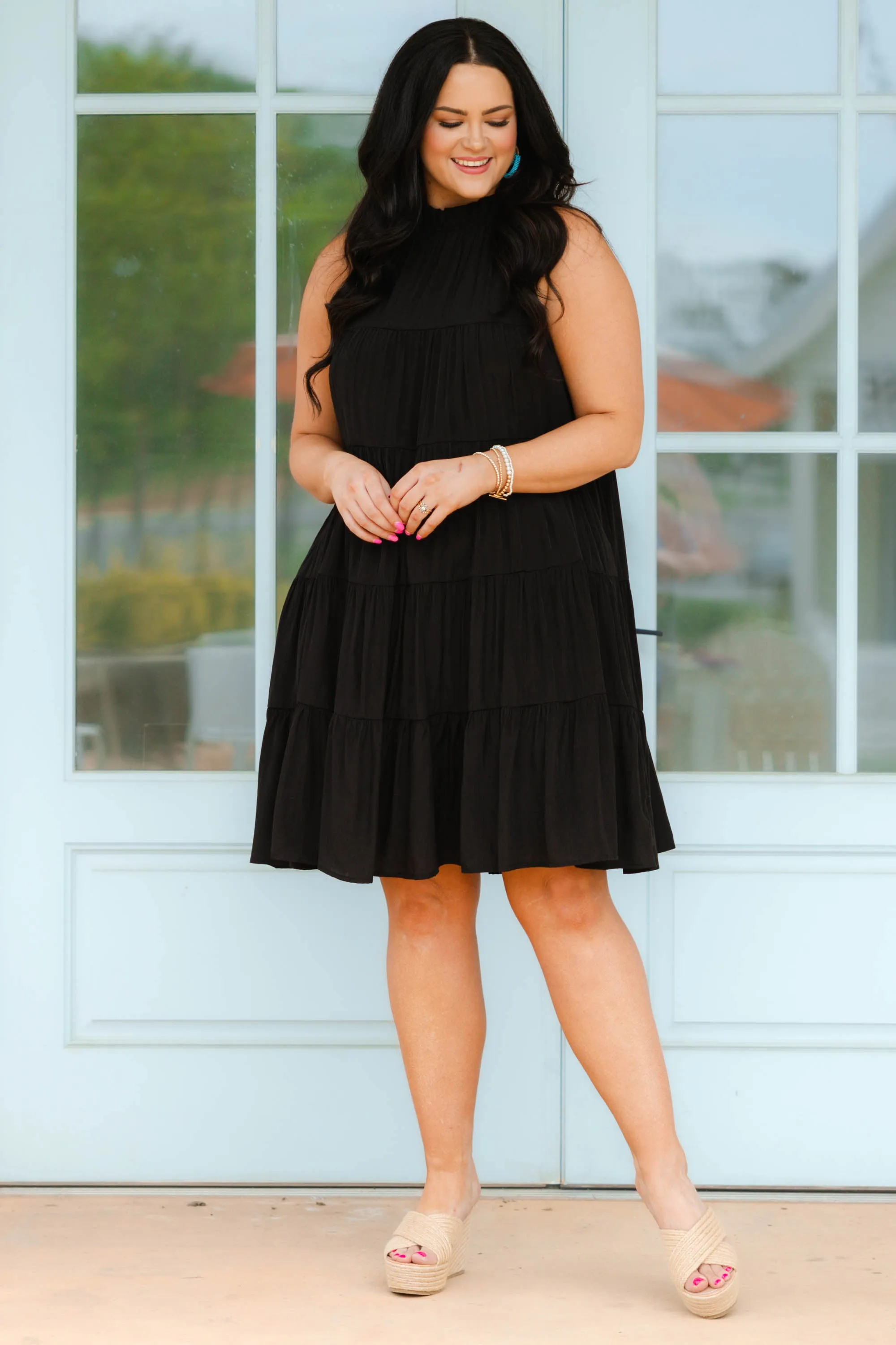 Chic Black Day Dress