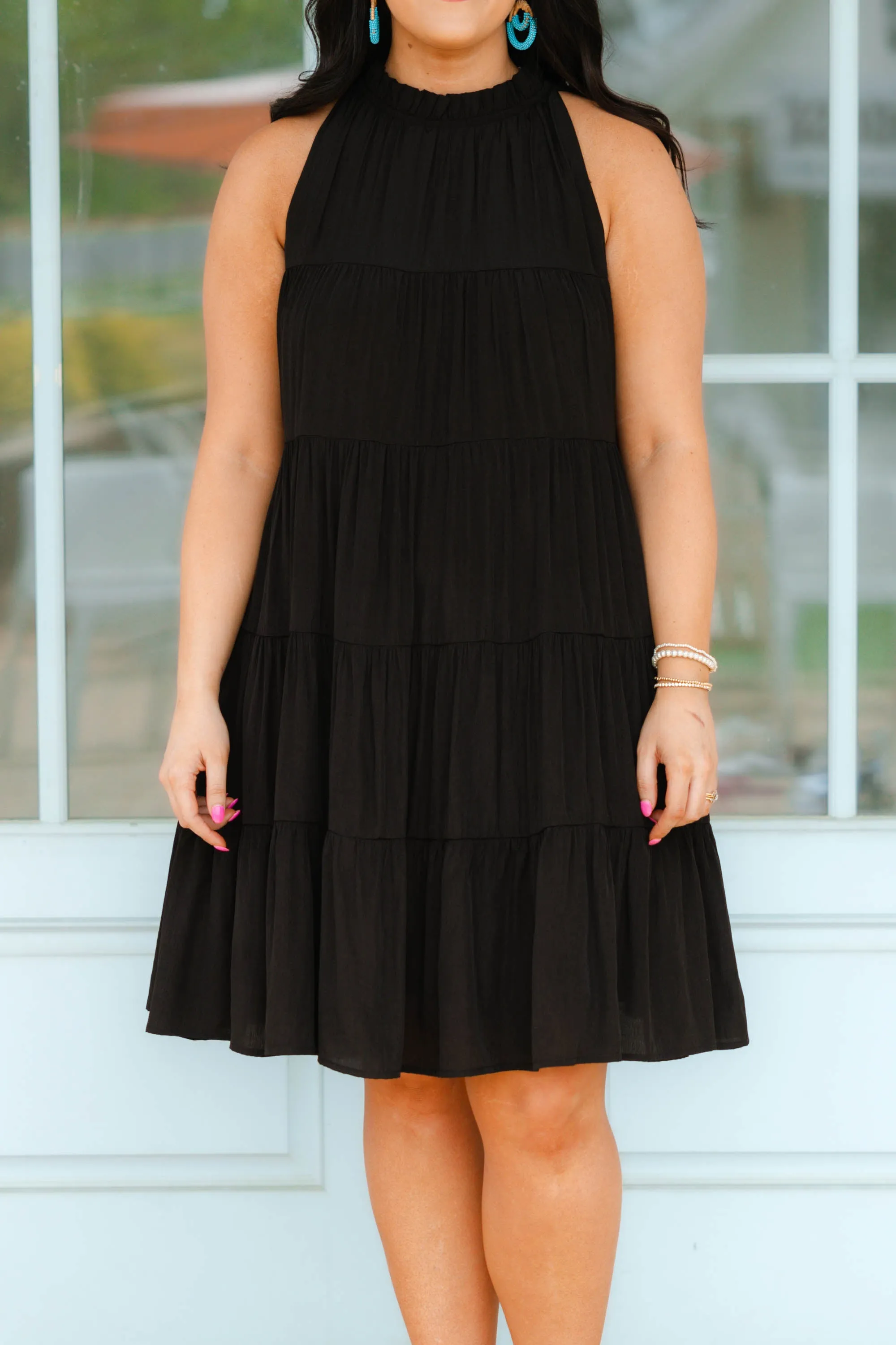 Chic Black Day Dress