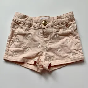 Chloé Blush Pink Horse Print Shorts for Girls - Size 3T