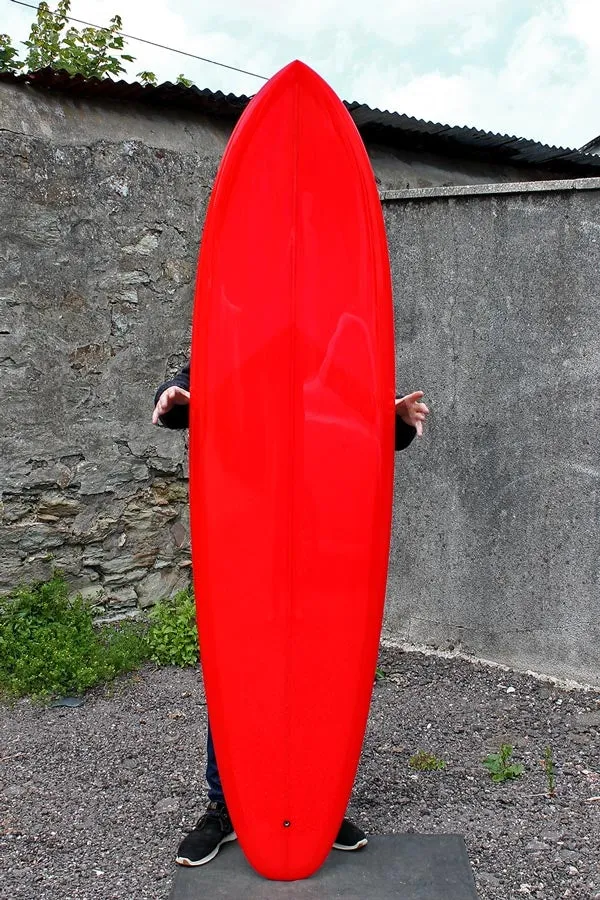 Christenson Flat Tracker 2.0 Surfboard (Red Tint) - 7'2