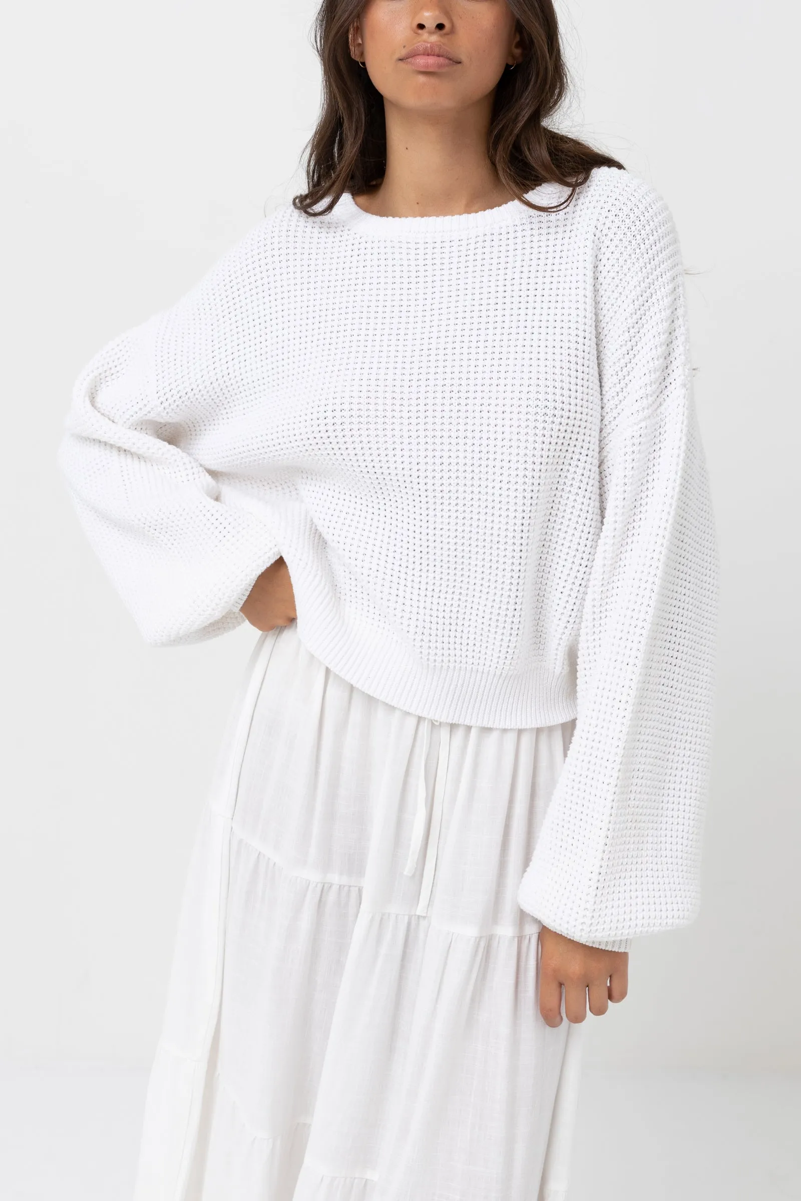 White Knit Sweater Classic