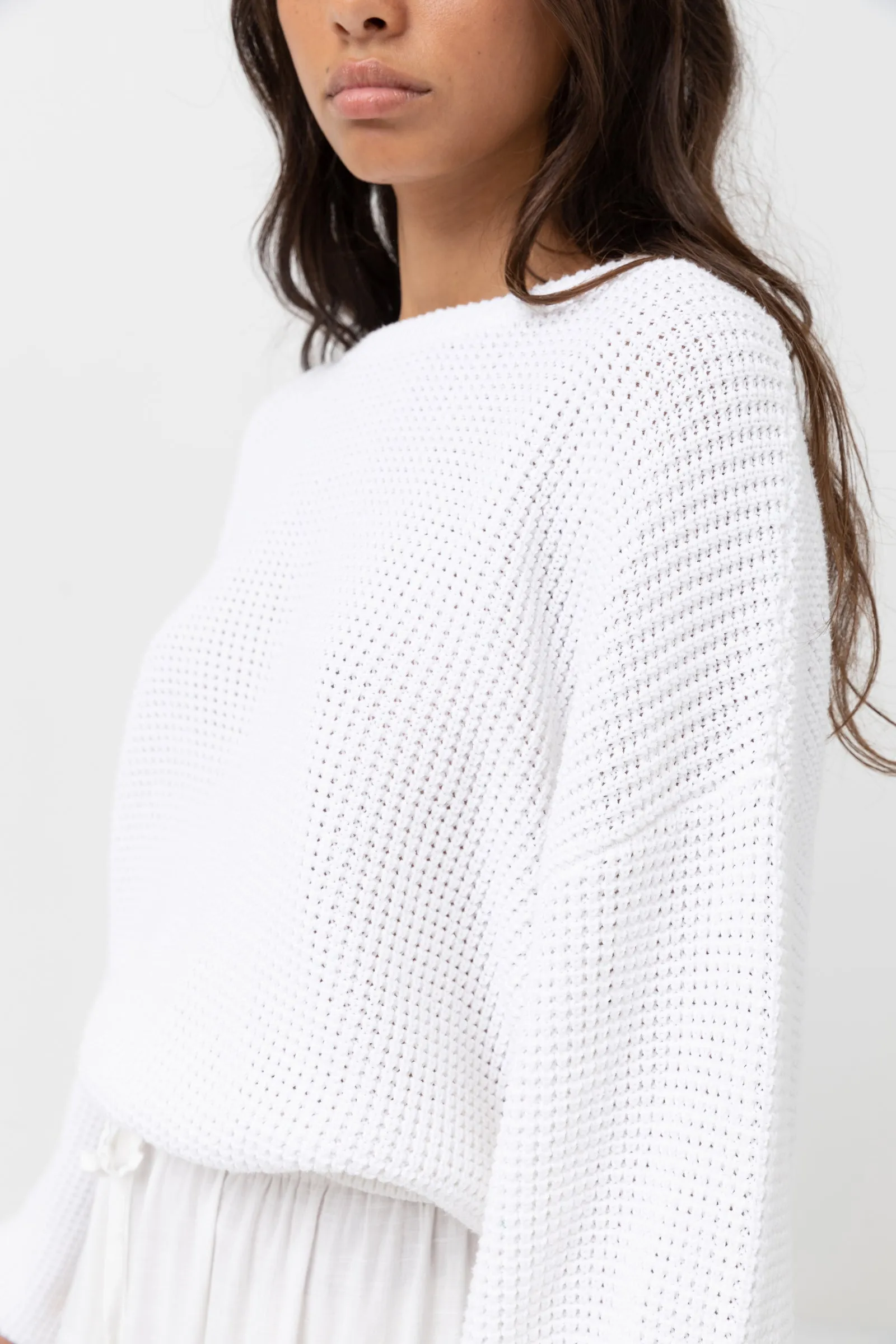 White Knit Sweater Classic