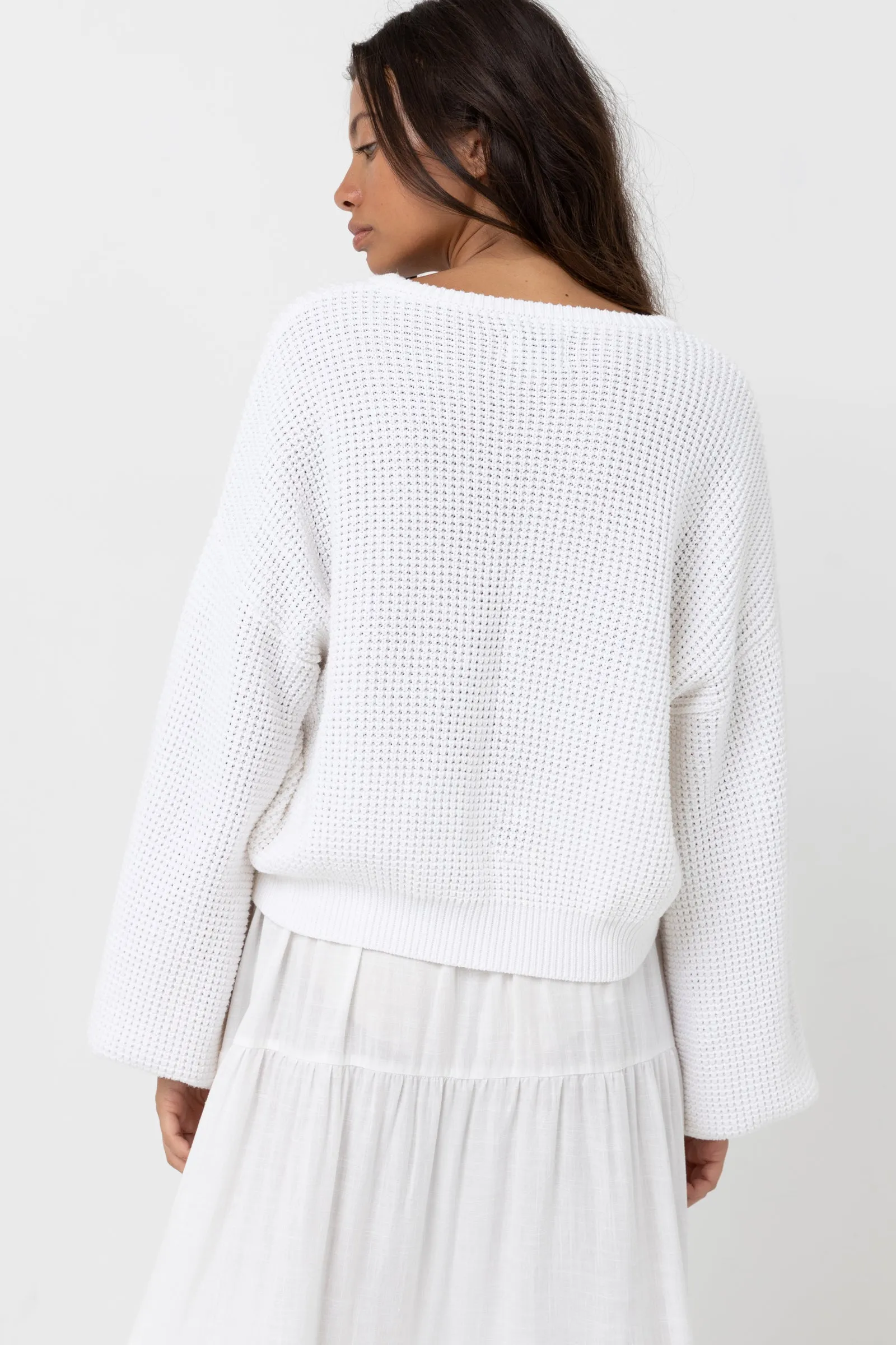 White Knit Sweater Classic