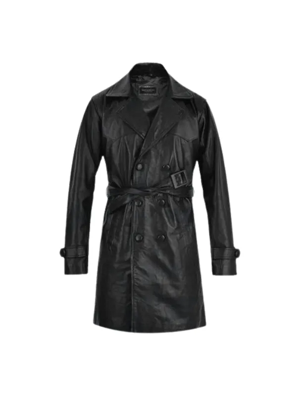 Classic Trench Leather Jacket