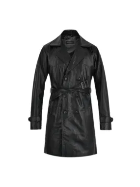 Classic Trench Leather Jacket