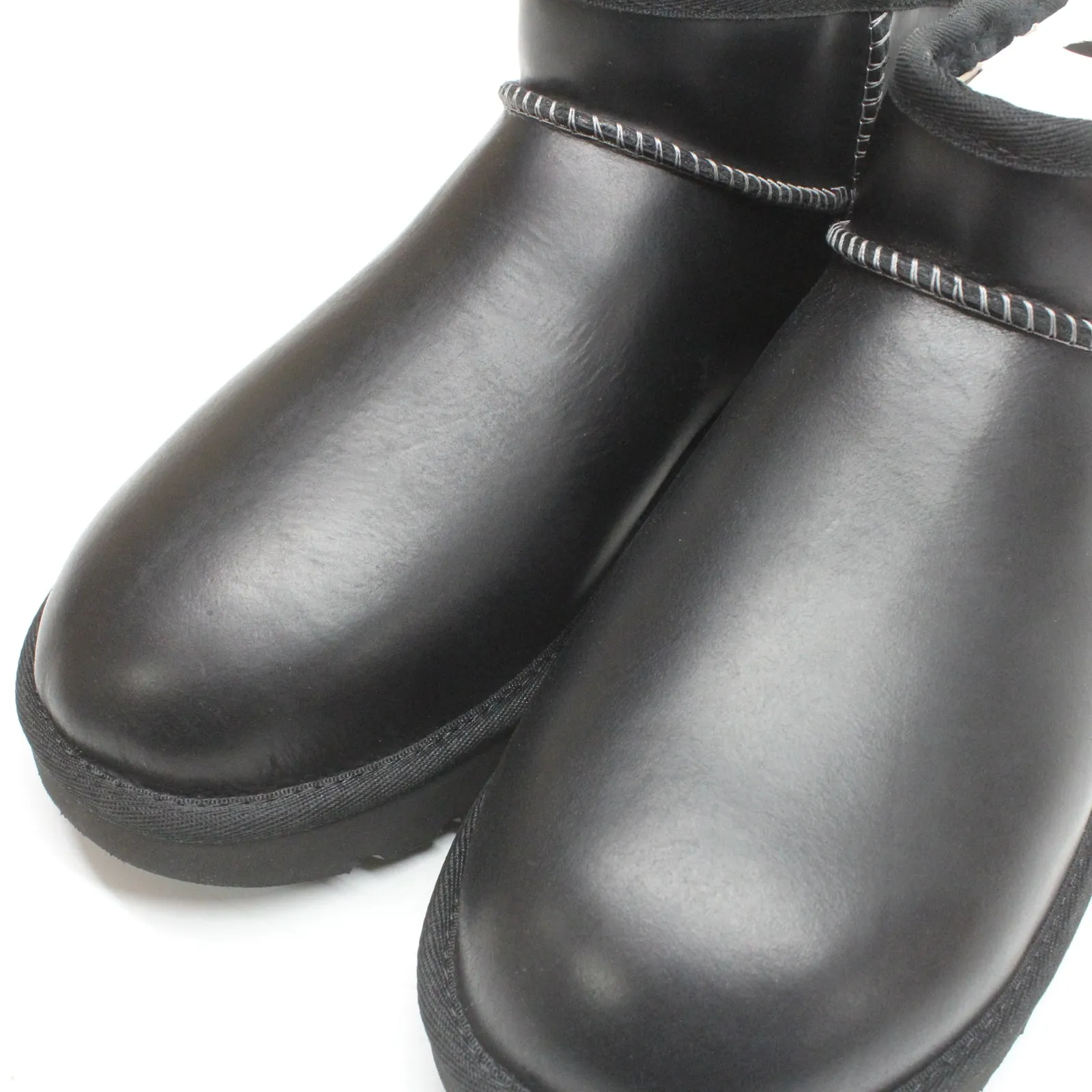 Classic Ultra Mini Leather Women's Ankle Boots - UK 7 - US 9 Women - EU 40