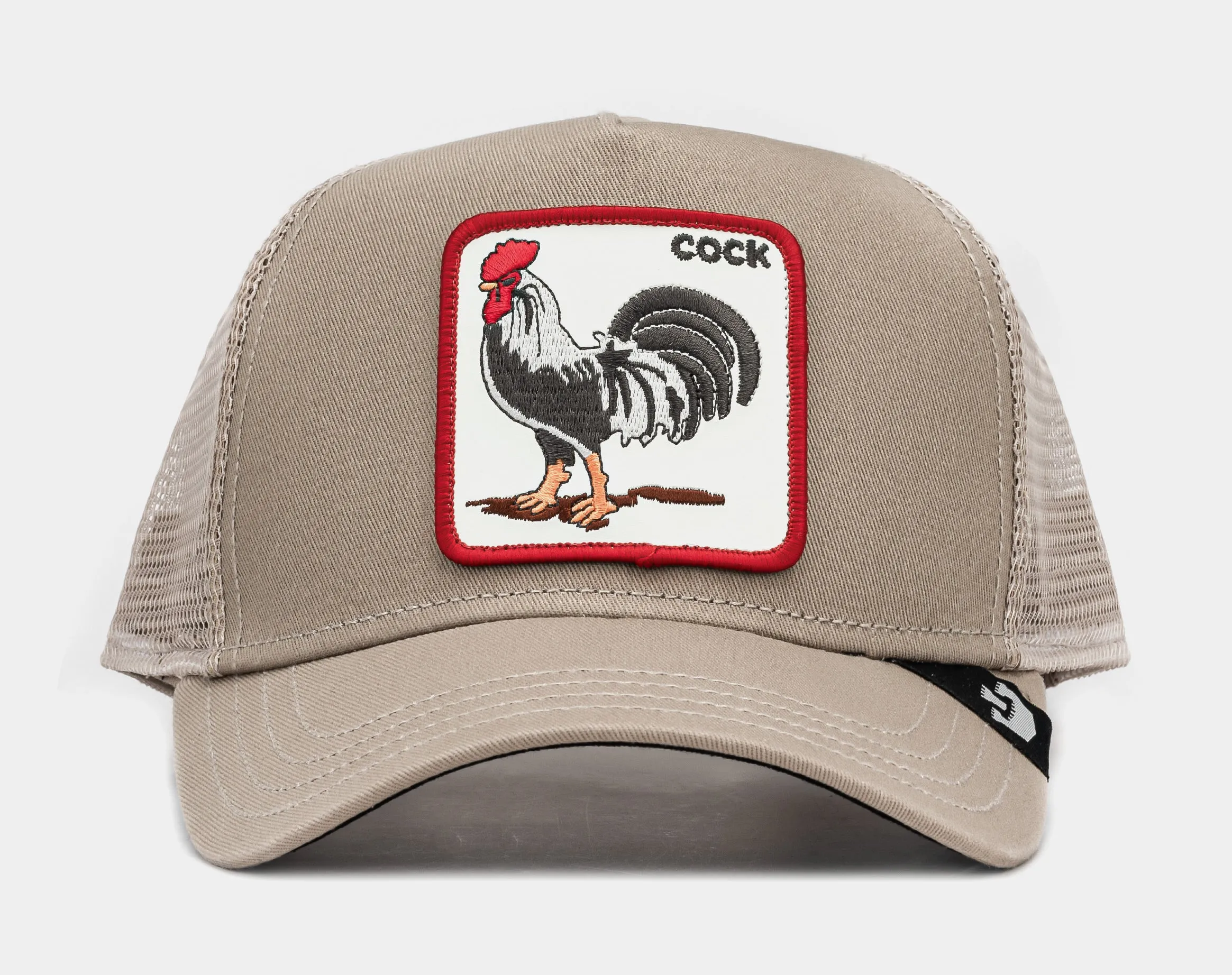 Cock Trucker Hat (Khaki/White)