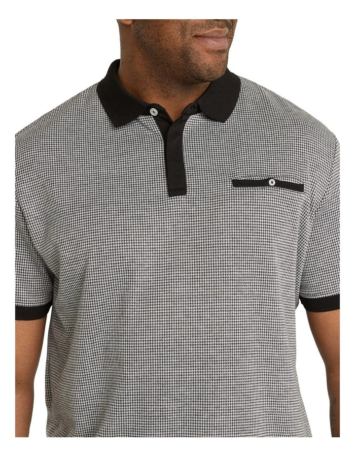 Colby Jacquard Polo in Black