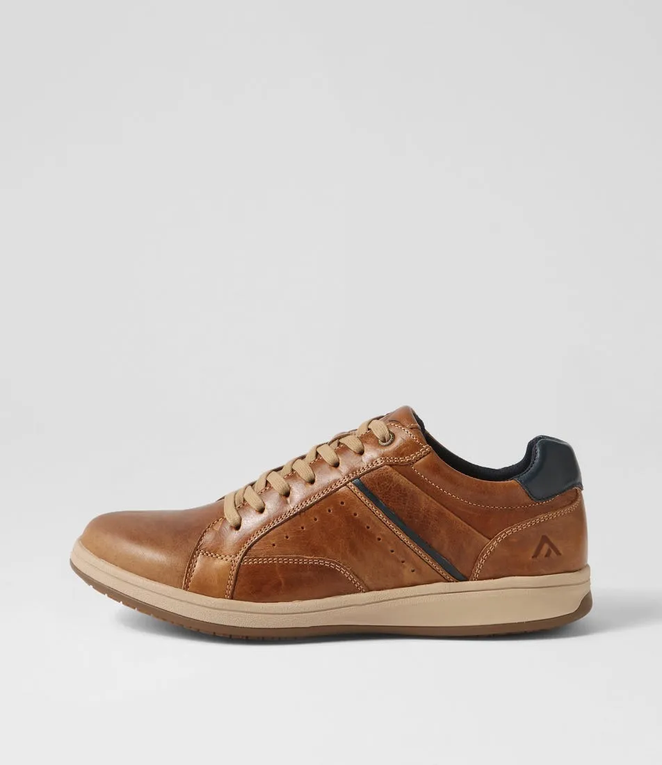 COLORADO Corp Cognac Leather Sneakers