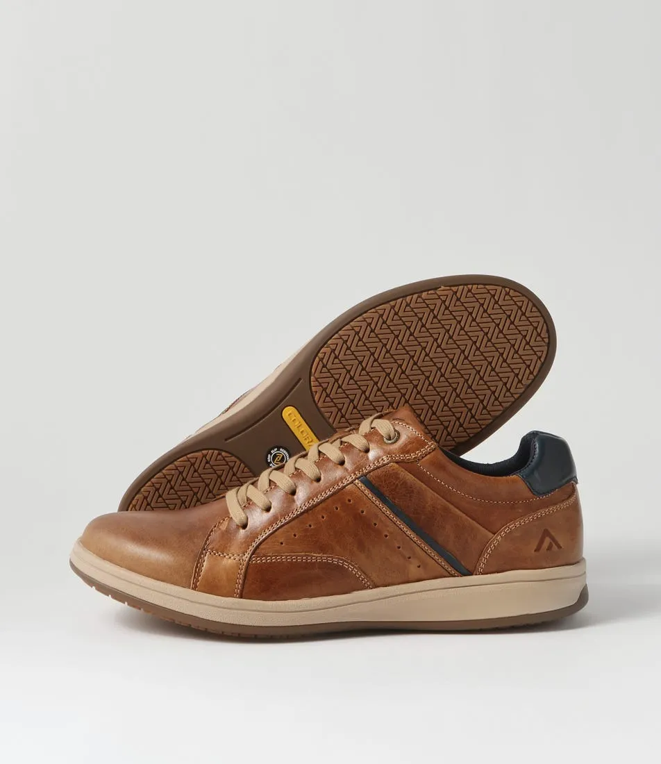 COLORADO Corp Cognac Leather Sneakers