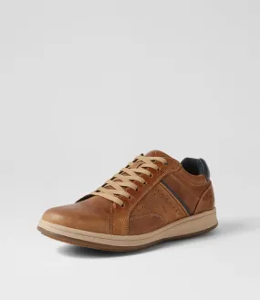 COLORADO Corp Cognac Leather Sneakers