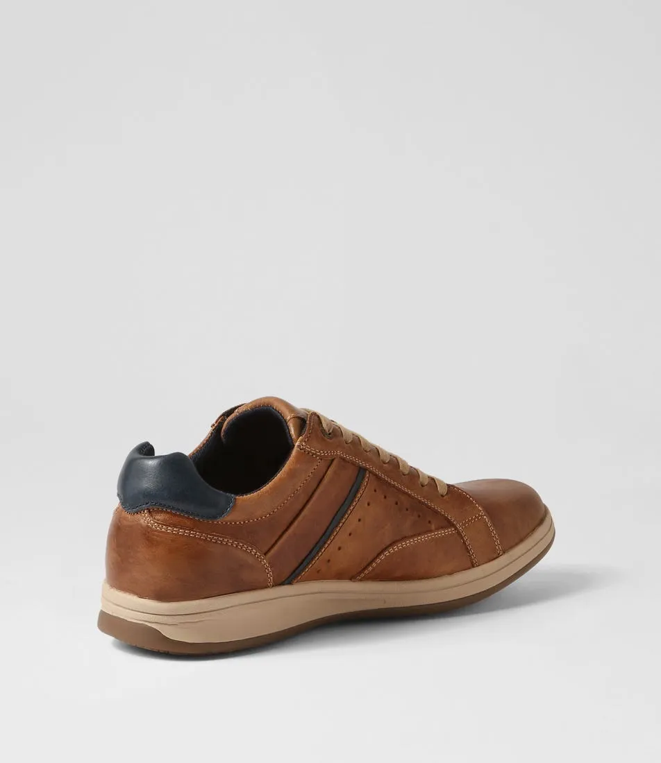 COLORADO Corp Cognac Leather Sneakers