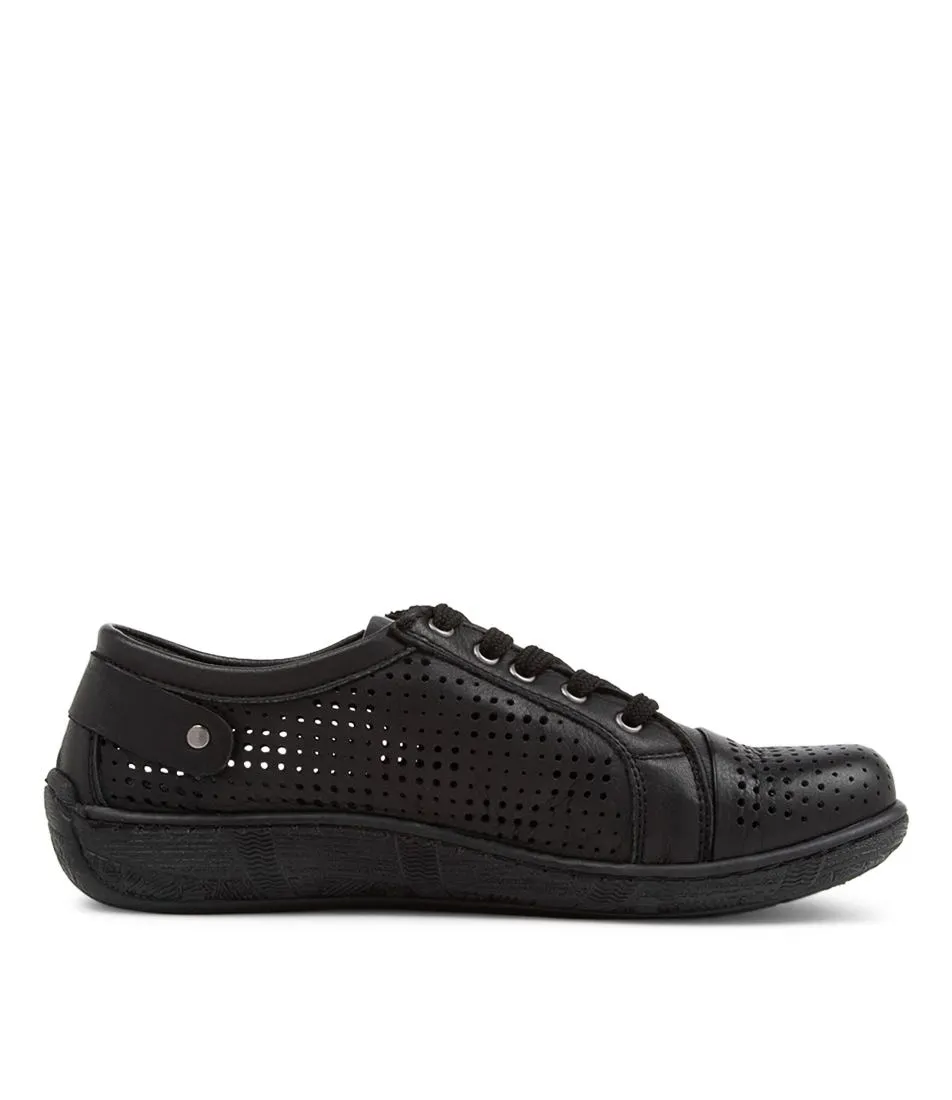 COLORADO Nyx Black Leather Sneakers