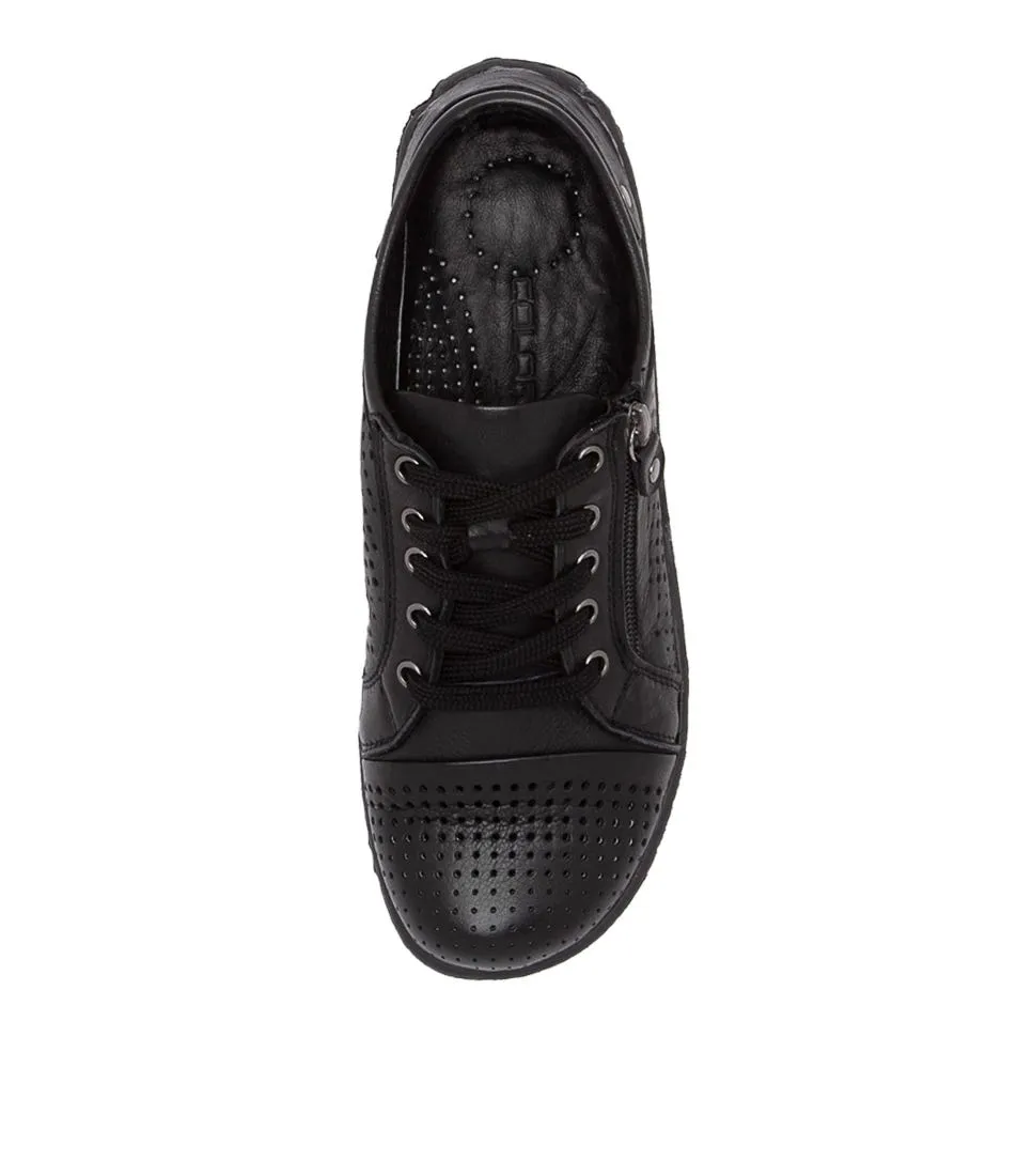 COLORADO Nyx Black Leather Sneakers