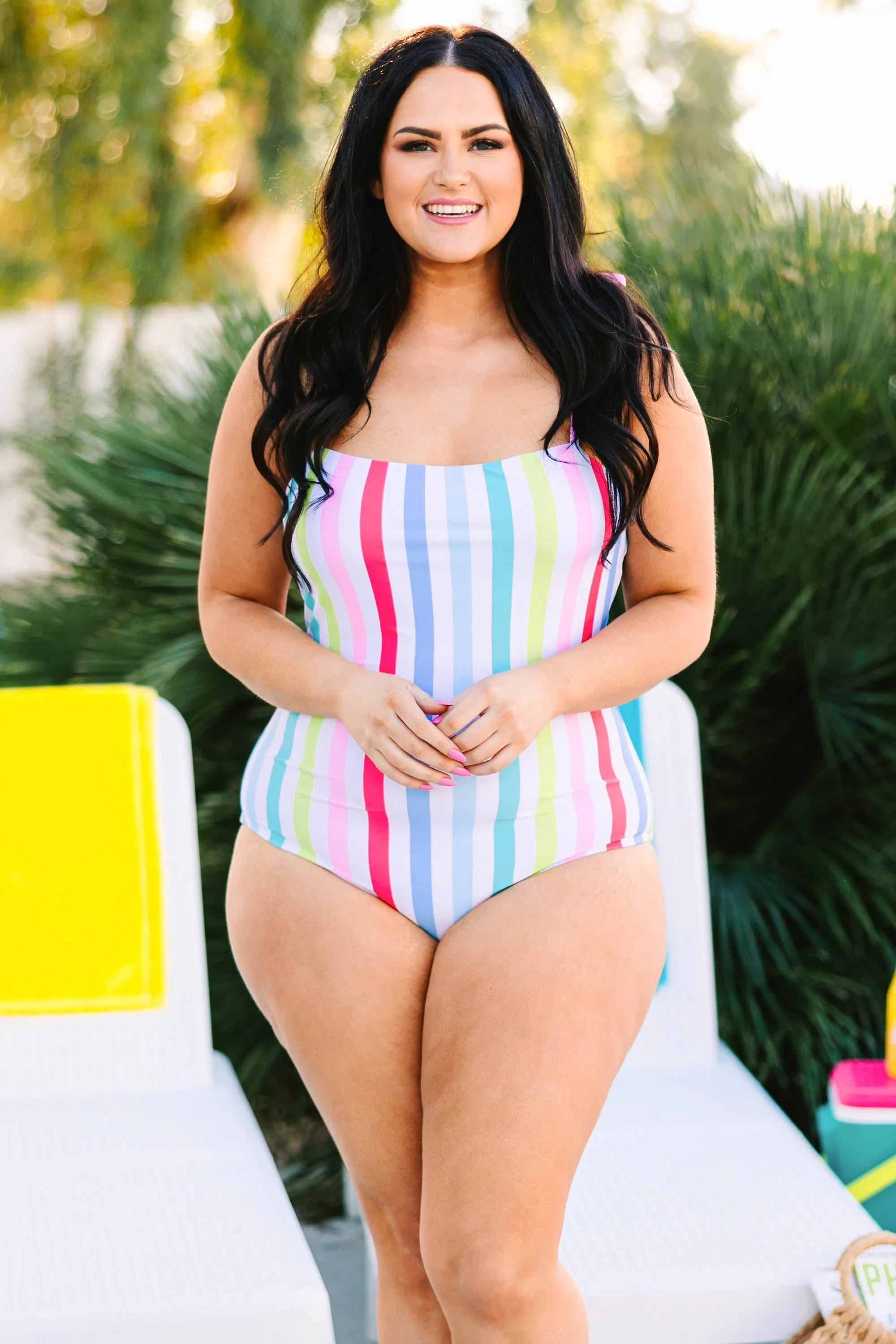 Colorful Rainbow Seaside Sweetheart Swimsuit