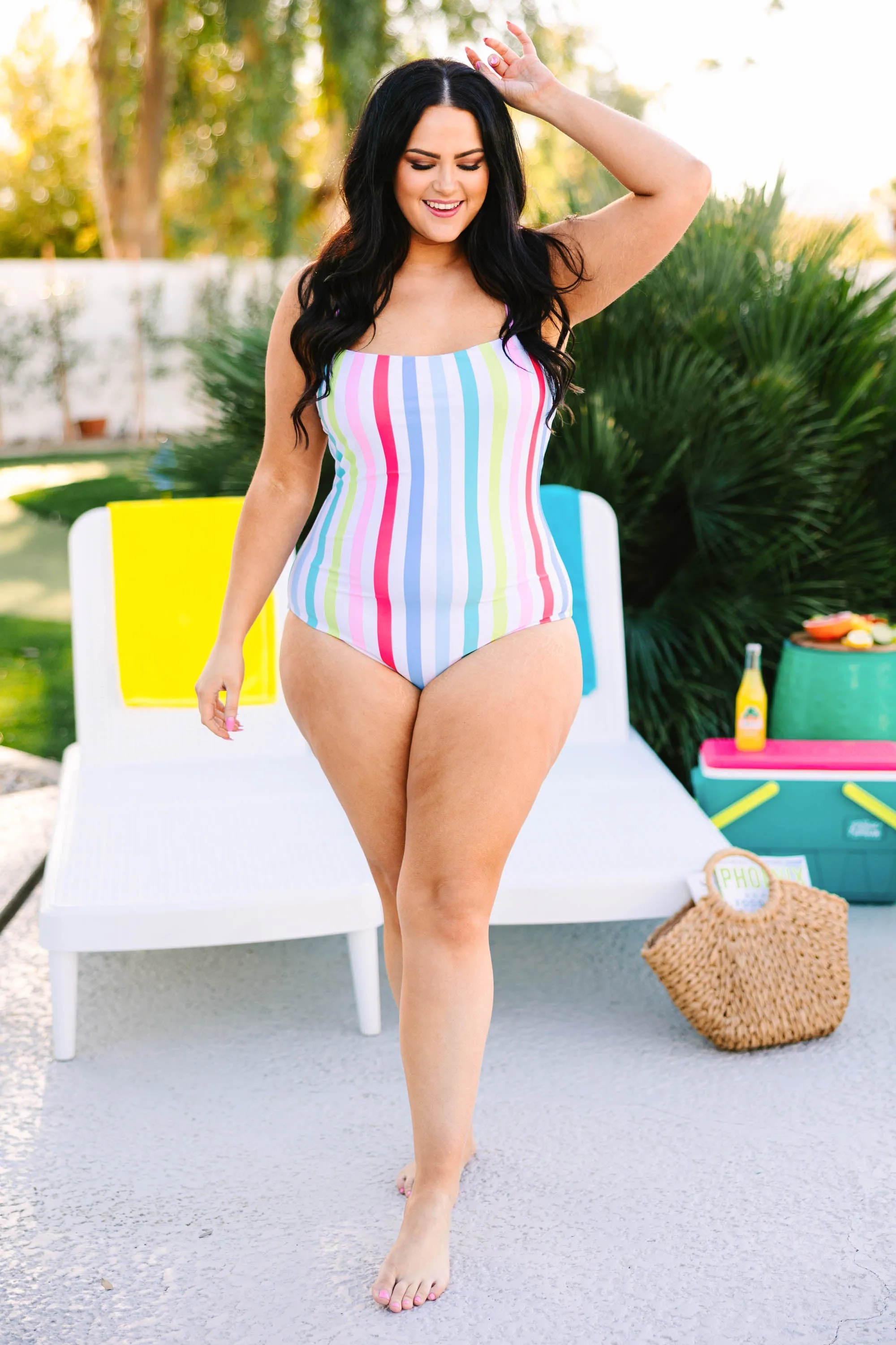 Colorful Rainbow Seaside Sweetheart Swimsuit