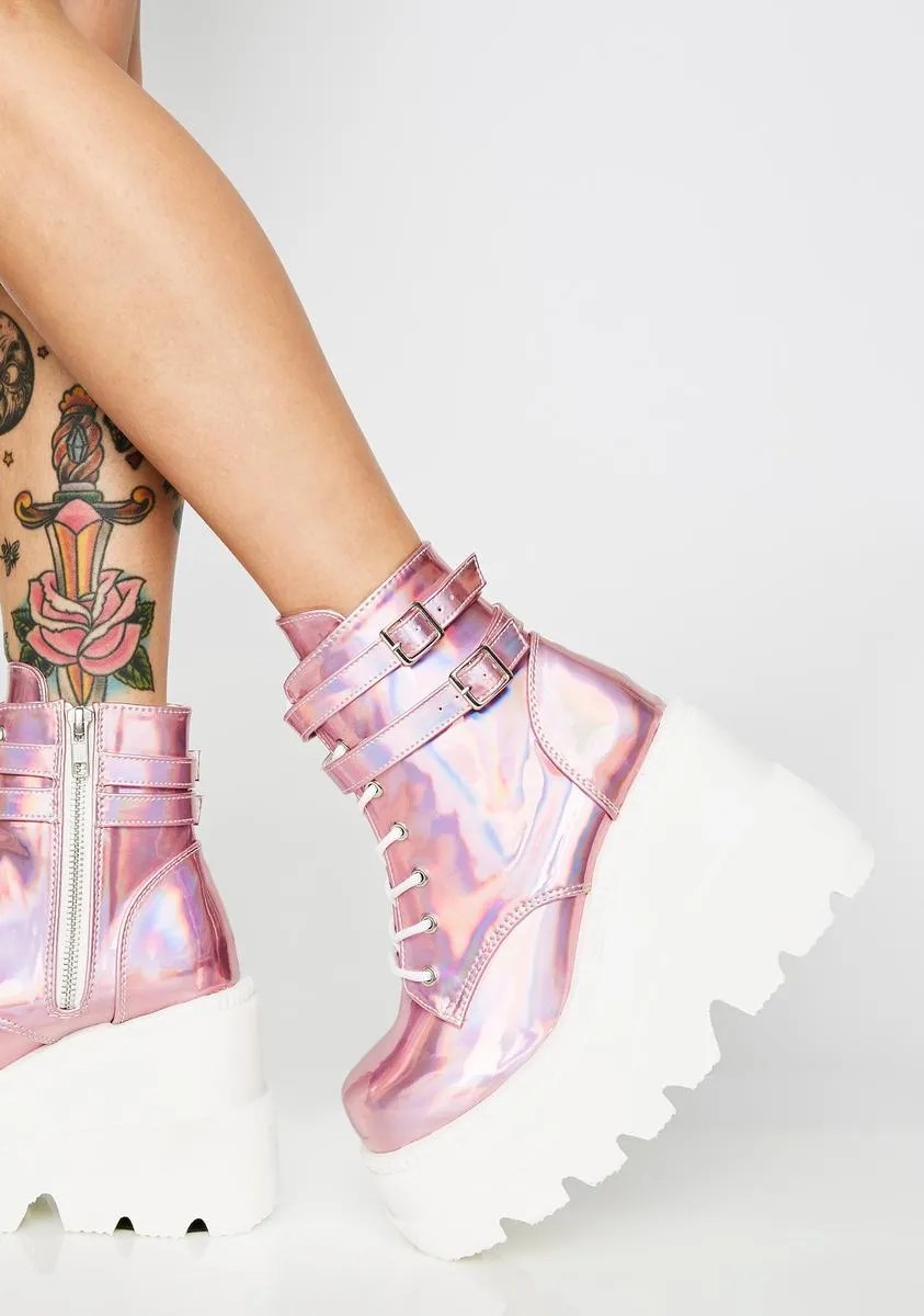 Colorful Techno-Style Fashion Boots