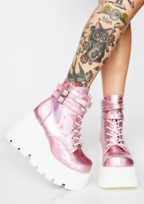 Colorful Techno-Style Fashion Boots