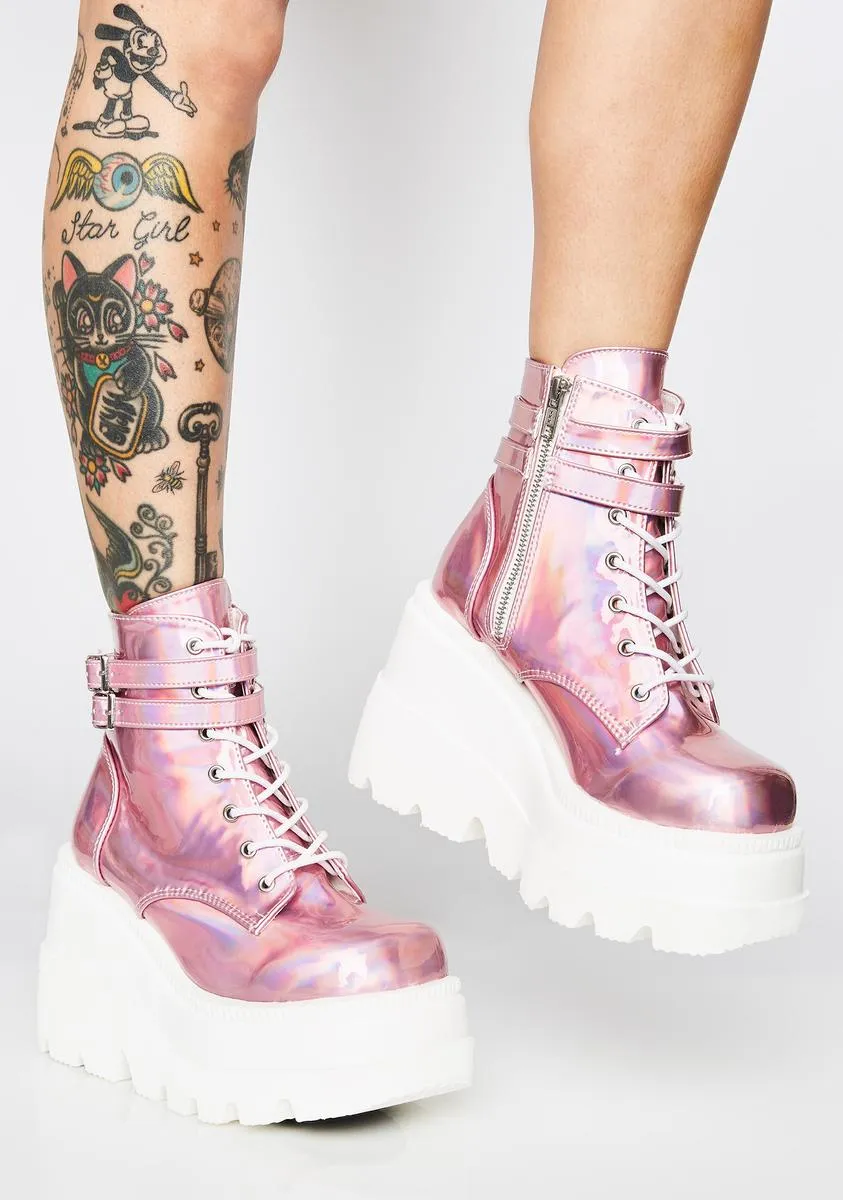 Colorful Techno-Style Fashion Boots