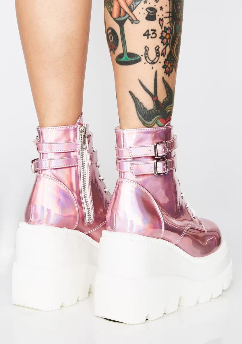 Colorful Techno-Style Fashion Boots