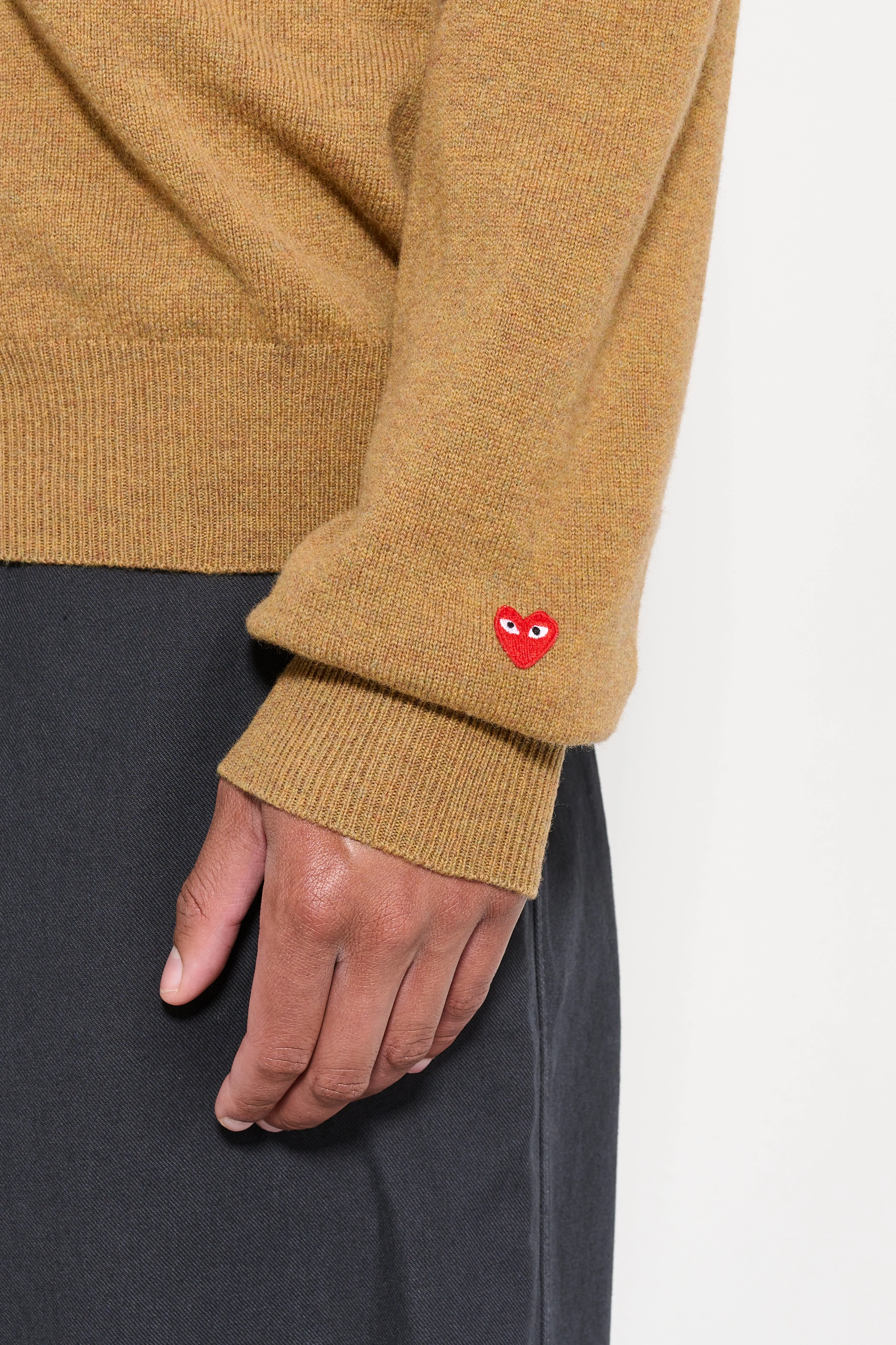 Comme des Garçons Play Knit Cardigan Camel