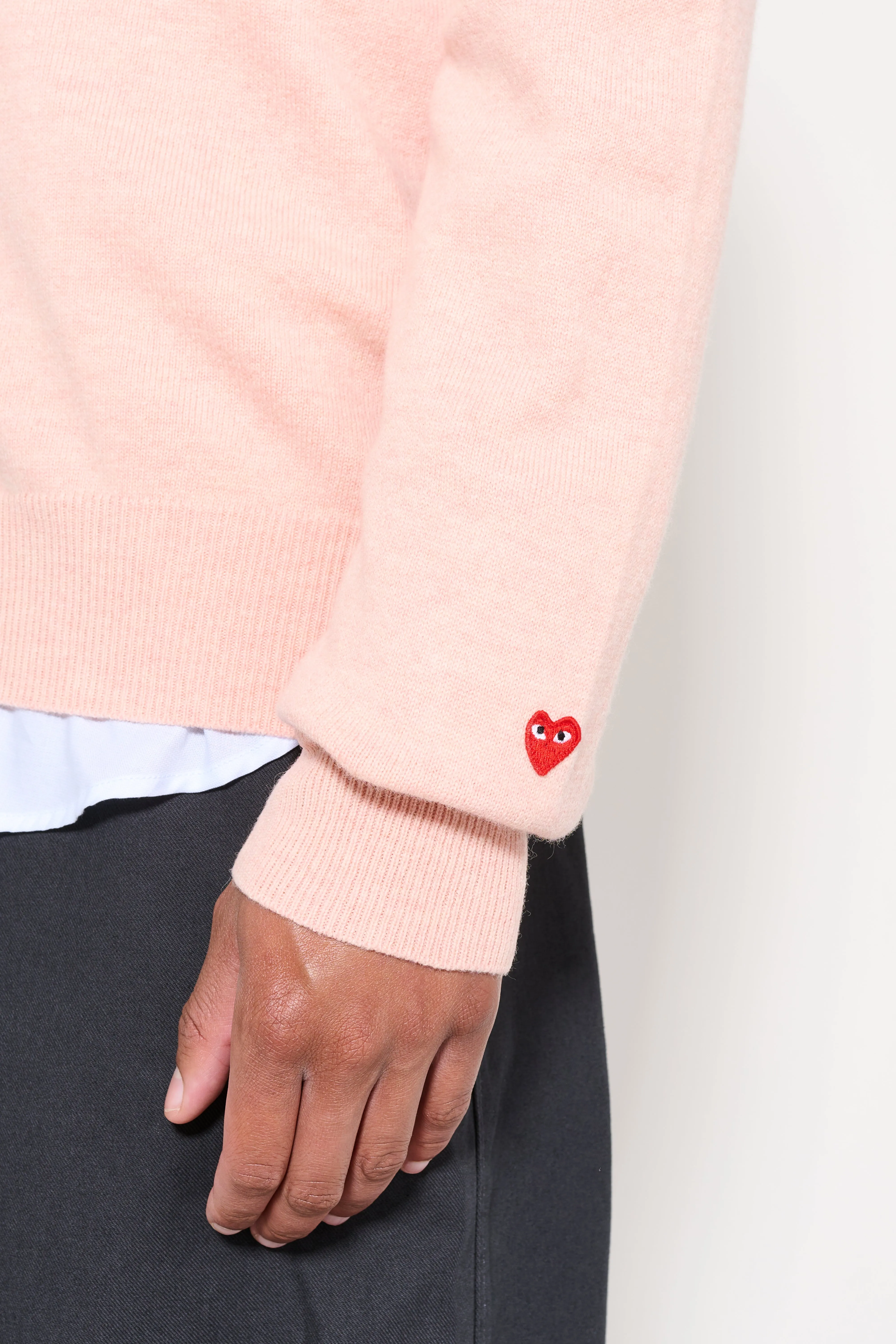 Comme des Garçons Play Knit Cardigan Light Pink