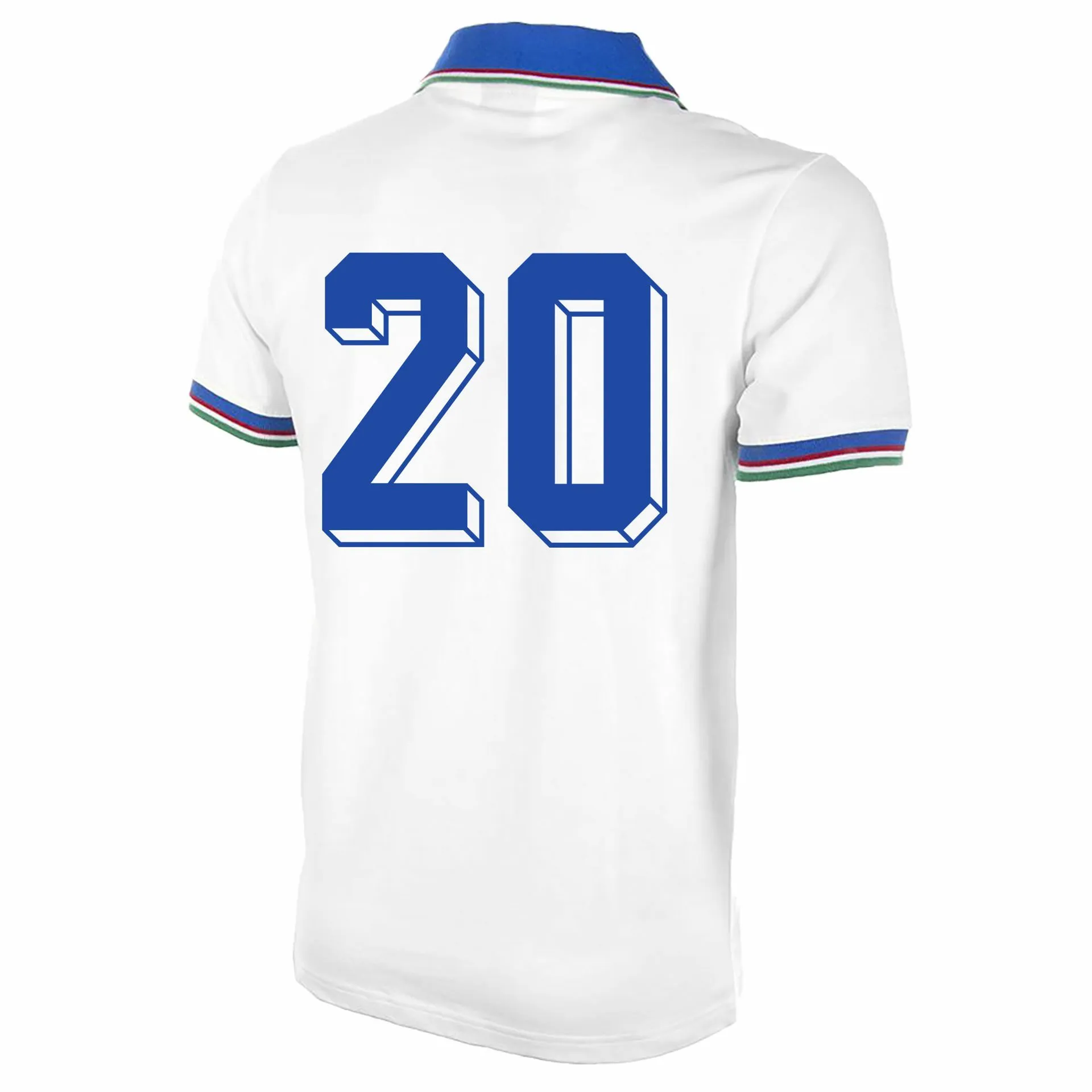 COPA Football - Italy Away Retro Football Shirt WC 1982 + Number 20 (Rossi)