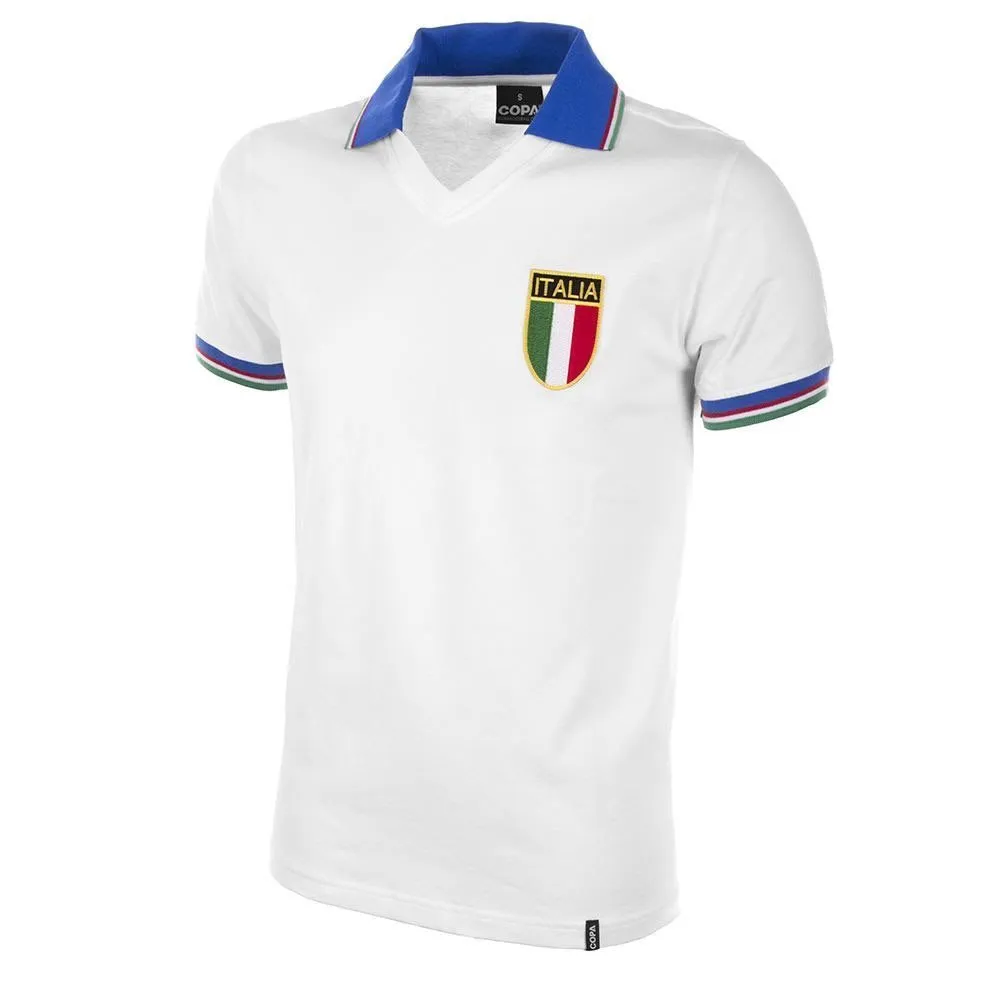 COPA Football - Italy Away Retro Football Shirt WC 1982 + Number 20 (Rossi)