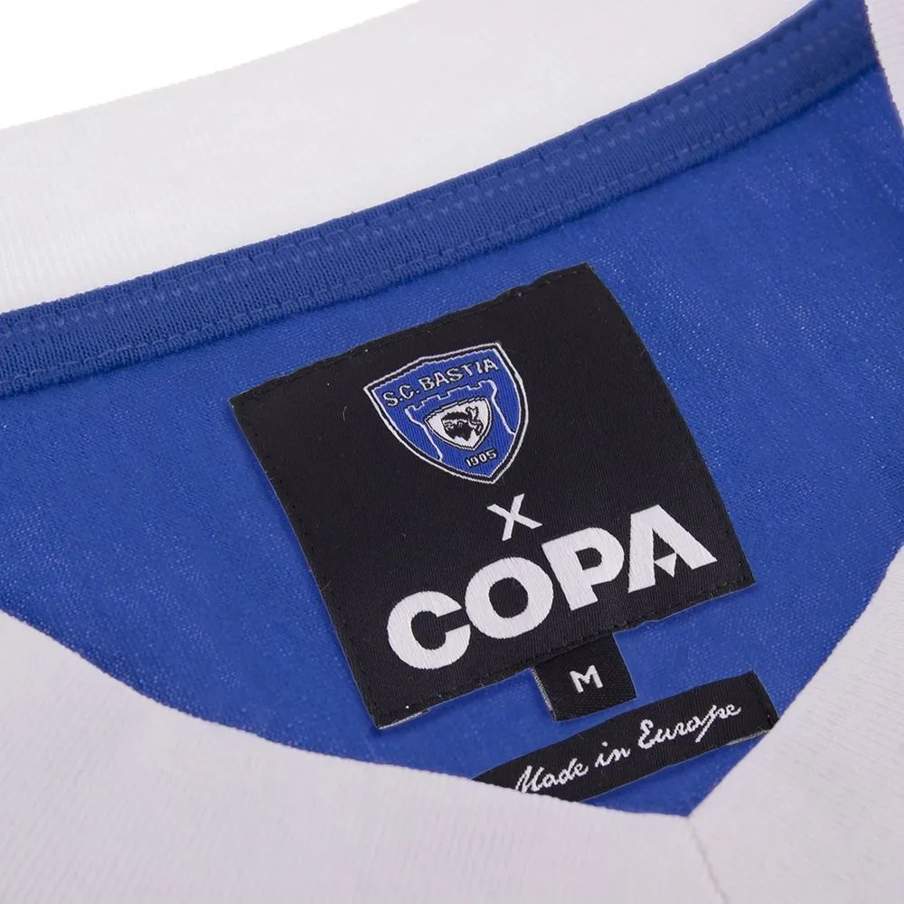 COPA Football - SC Bastia Retro Football Shirt 1981-1982 + Number 9 (Milla)