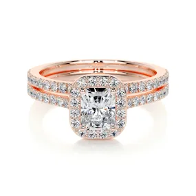 Cora Lab Grown Diamond Bridal Set -14K Rose Gold