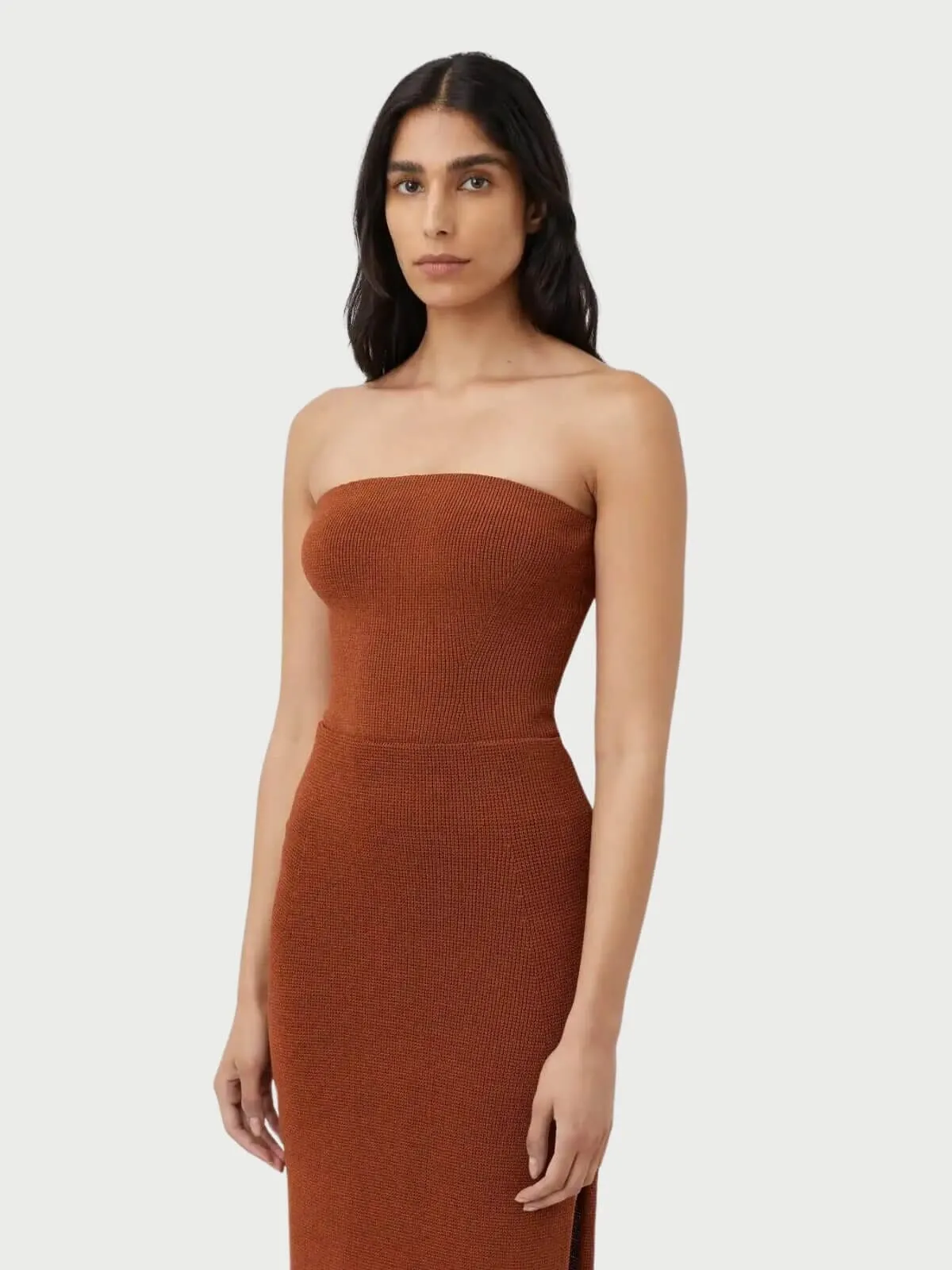 Corbin Knit Bodysuit - Terracotta